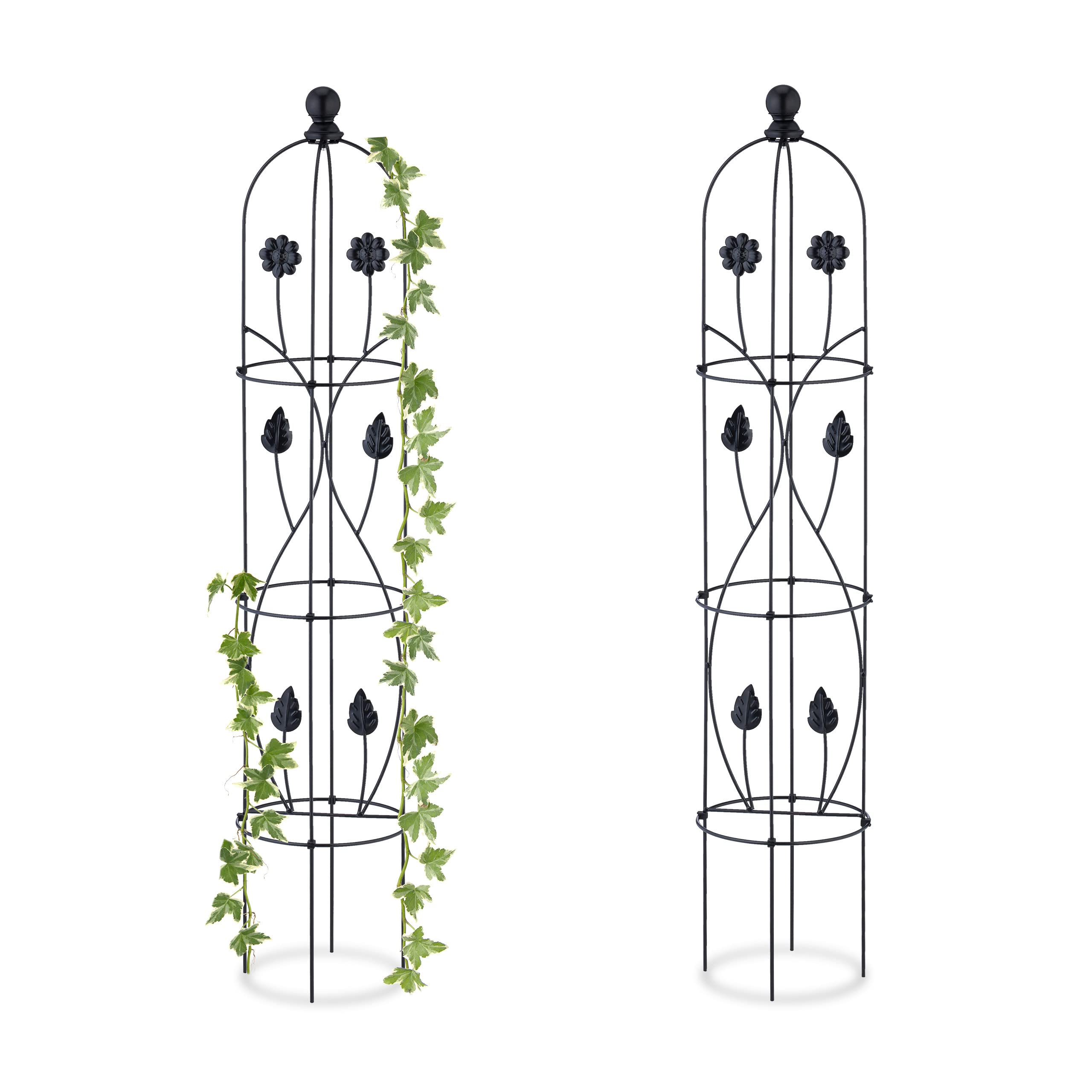 Relaxdays Obelisk 2 x Climbing Plant Support Height 103 x 20 cm Height 103 x 20 cm