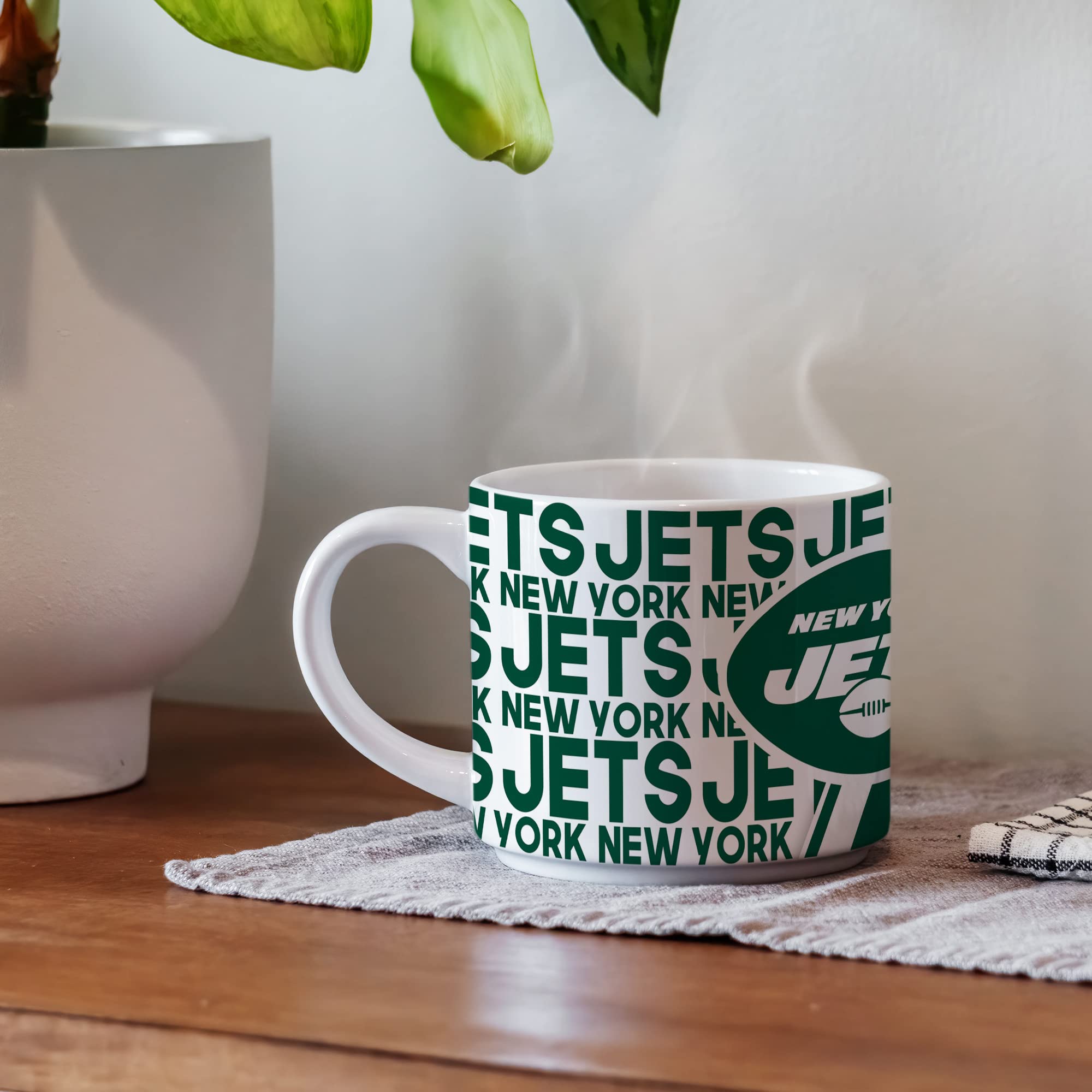 Snapklik.com : NFL Football New York Jets 14 Oz Metro Ceramic Coffee Mug