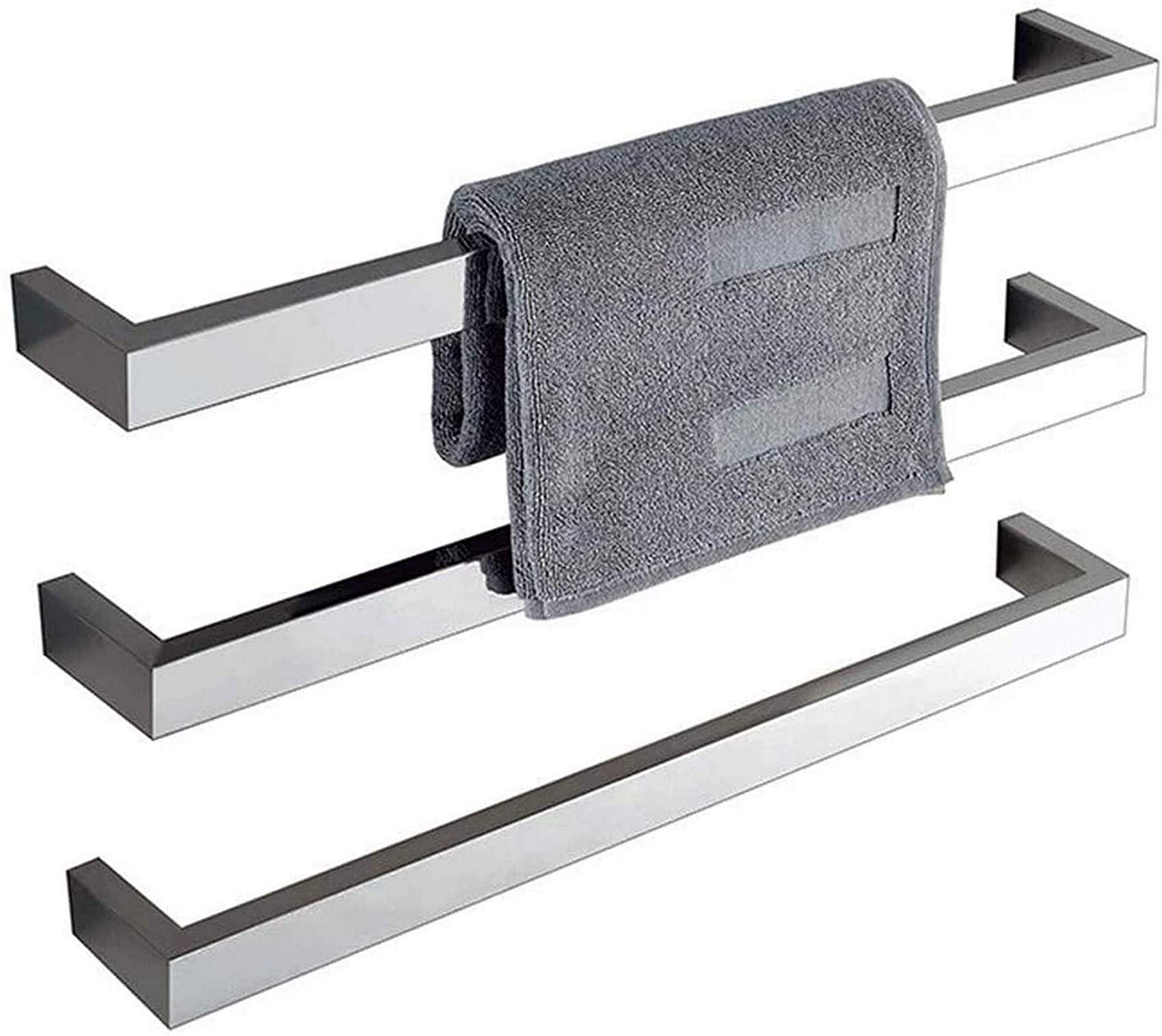 PAEUREU Wall Mounted Electric Towel Rail, Heated Towel Rail with 3 Bars, Electric  Towel Rail Stainless Steel Bathroom Hard Wire Polished : Amazon.de: DIY u0026  Tools