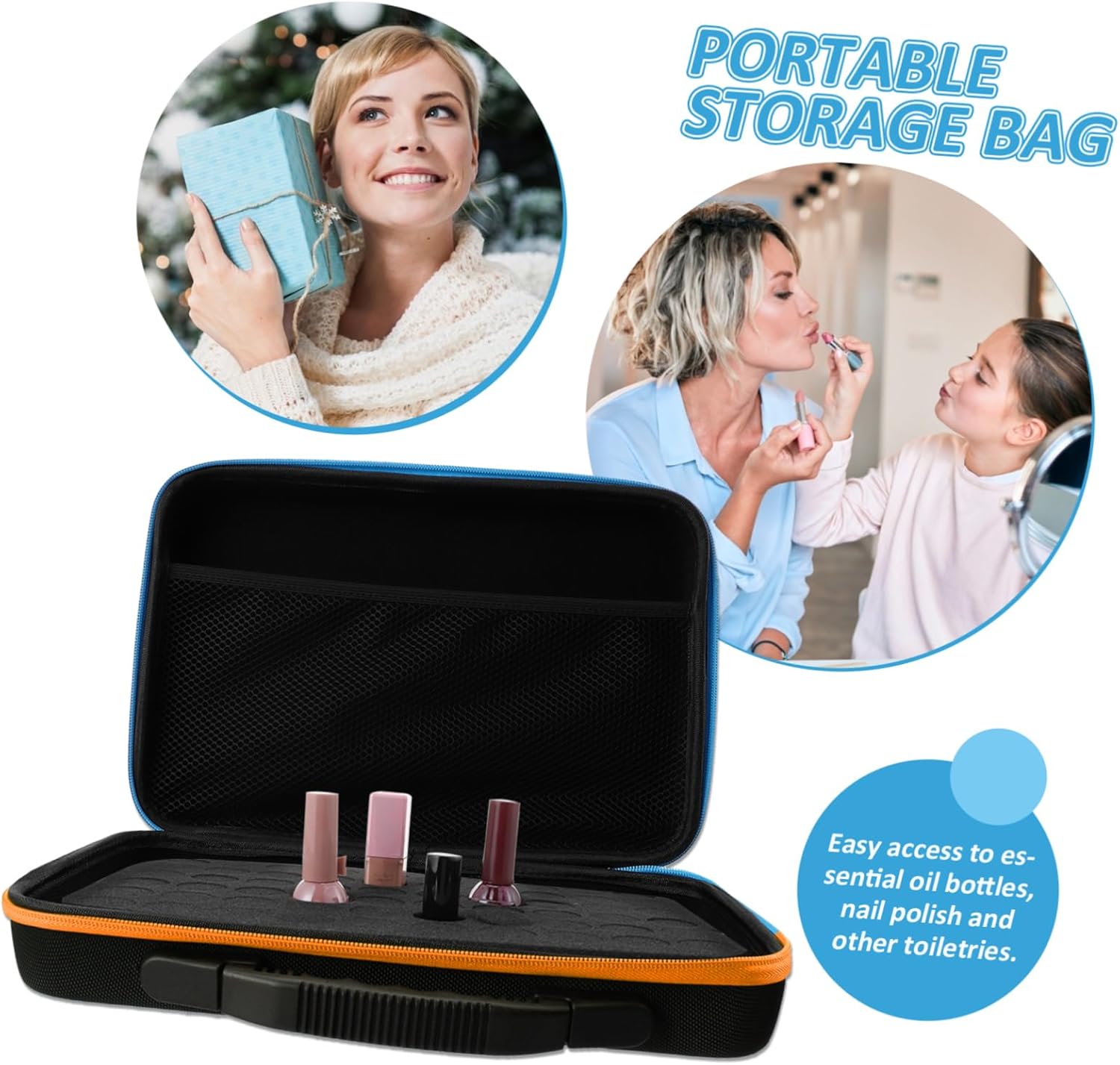 Capacity Essential Oil Bottles Storage Bag Material Safe Practical Organizer Nail Polish Carrying Case