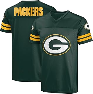 NFL Men's Officially Licensed Primary Logo Wordmark Game Day Football V-Neck Top