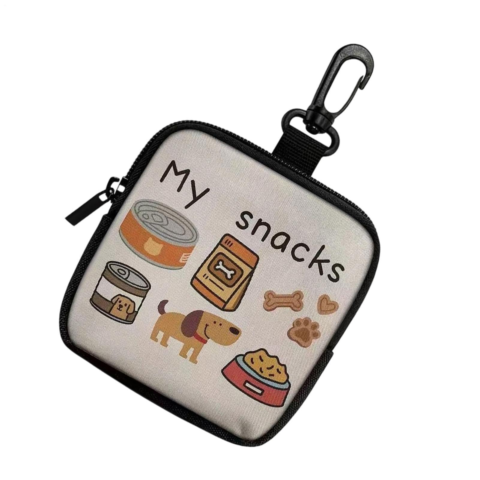 Generisch Borsa per snack per cani, portatile per dispenser di snack, compatta per addestramento degli animali domestici, accessorio portatile in silicone e nylon, porta ricompensa per