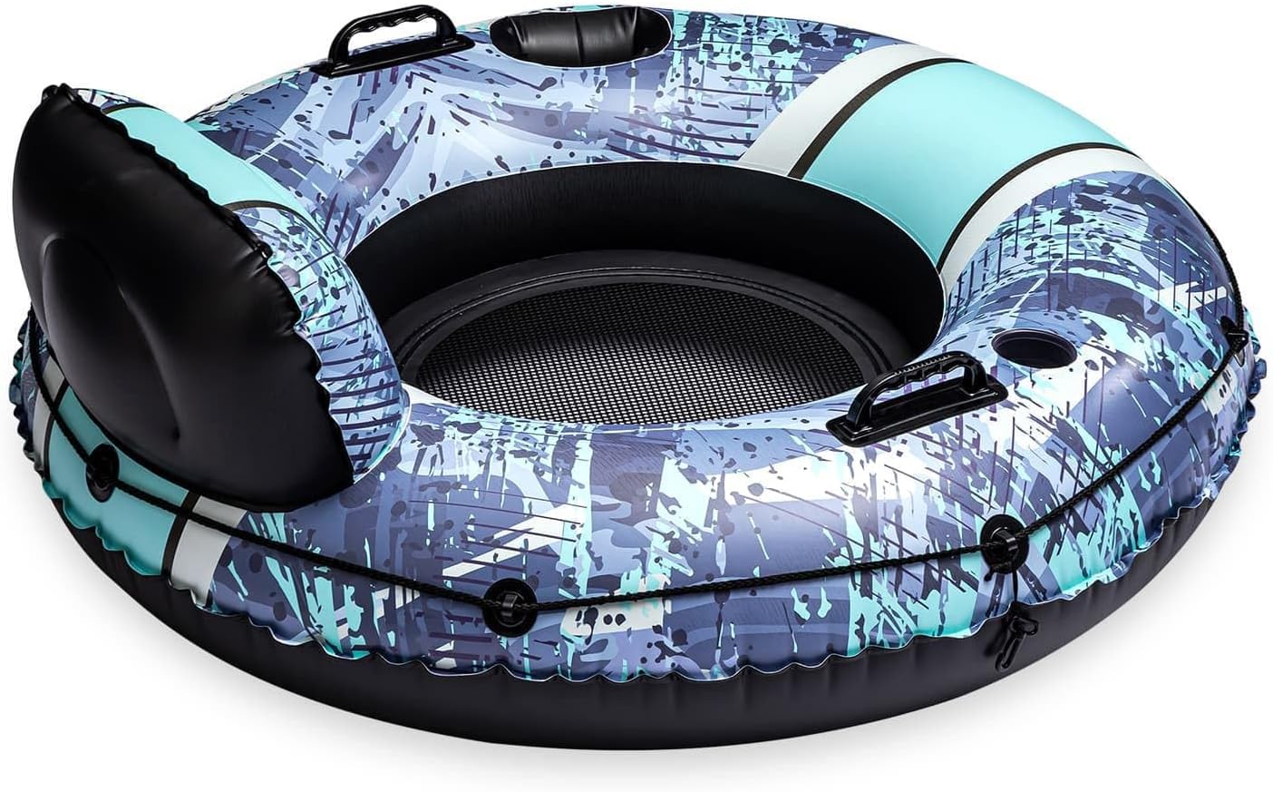 Funsicle 4ft Sierra Blue Lounge, Inflatable River Tube Float, Lagoon Blue, Adults, Unisex
