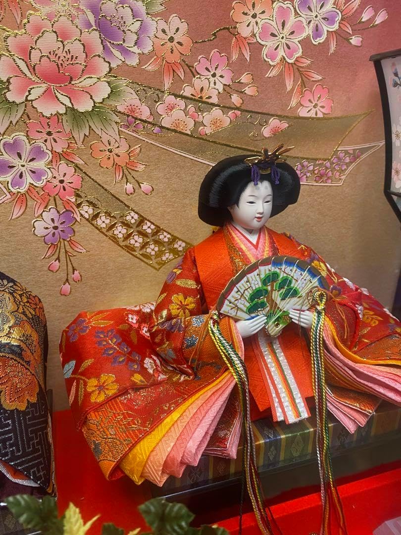 東京久月 雛人形オルゴール付親王ケース飾り 間口約63×奥行約29