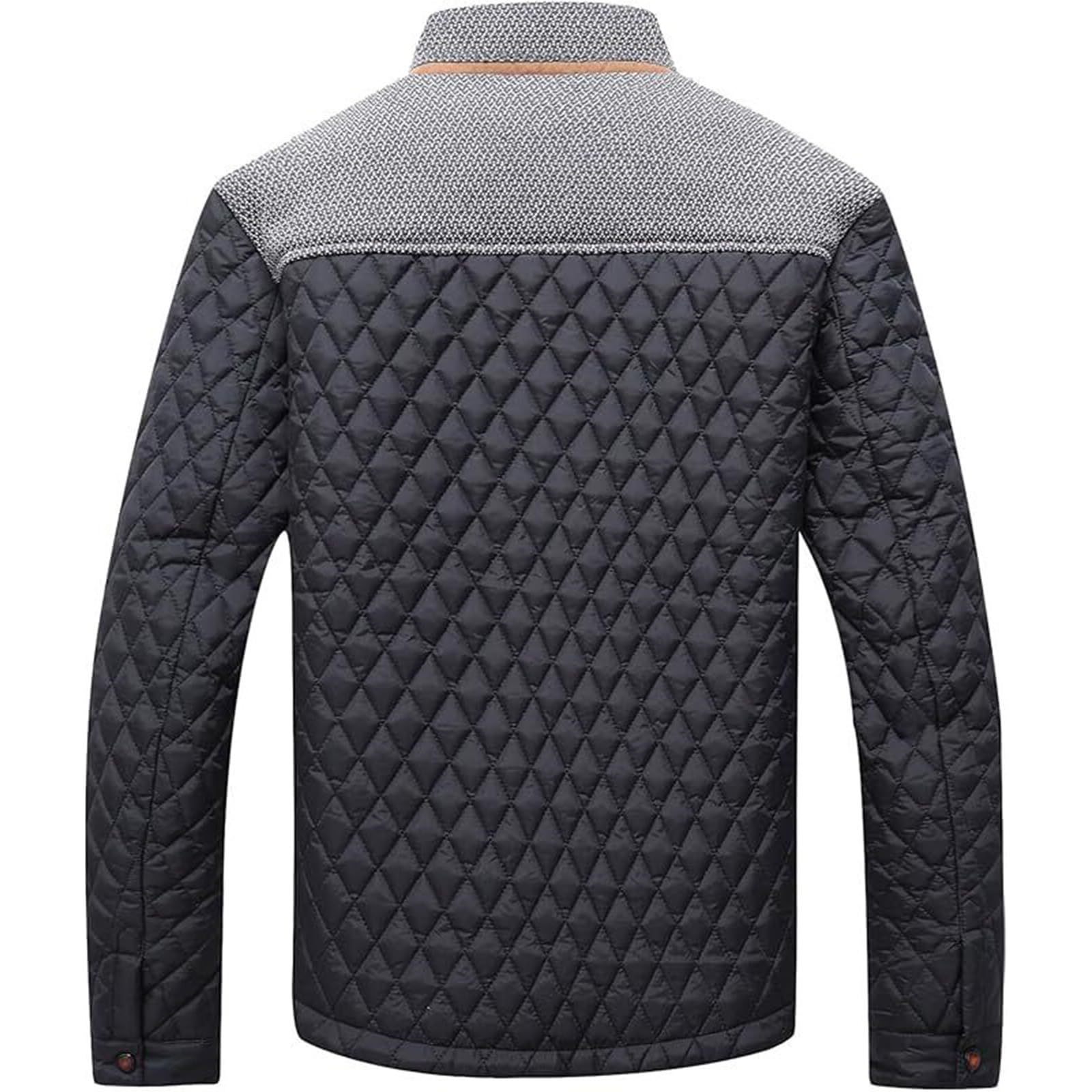 Herren Jacke Übergang Hemdjacke Warm Daunenjacke Leicht Dünn Winterjacke Gefüttert Übergangsjacke Puffer Jacke mit Druckknöpfen Herrenjacke Männer Steppjacke Winter Herbstjacke mit Taschen