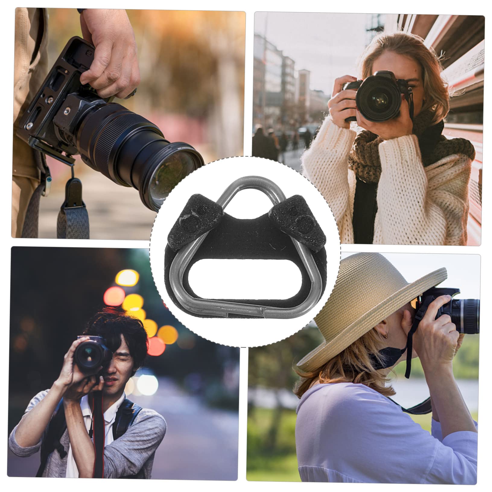 OSALADI Cinghia Della Fotocamera Da Polso Anello Triangolare Anello Con a Triangolo Anello Dell'occhiello Della Fotocamera