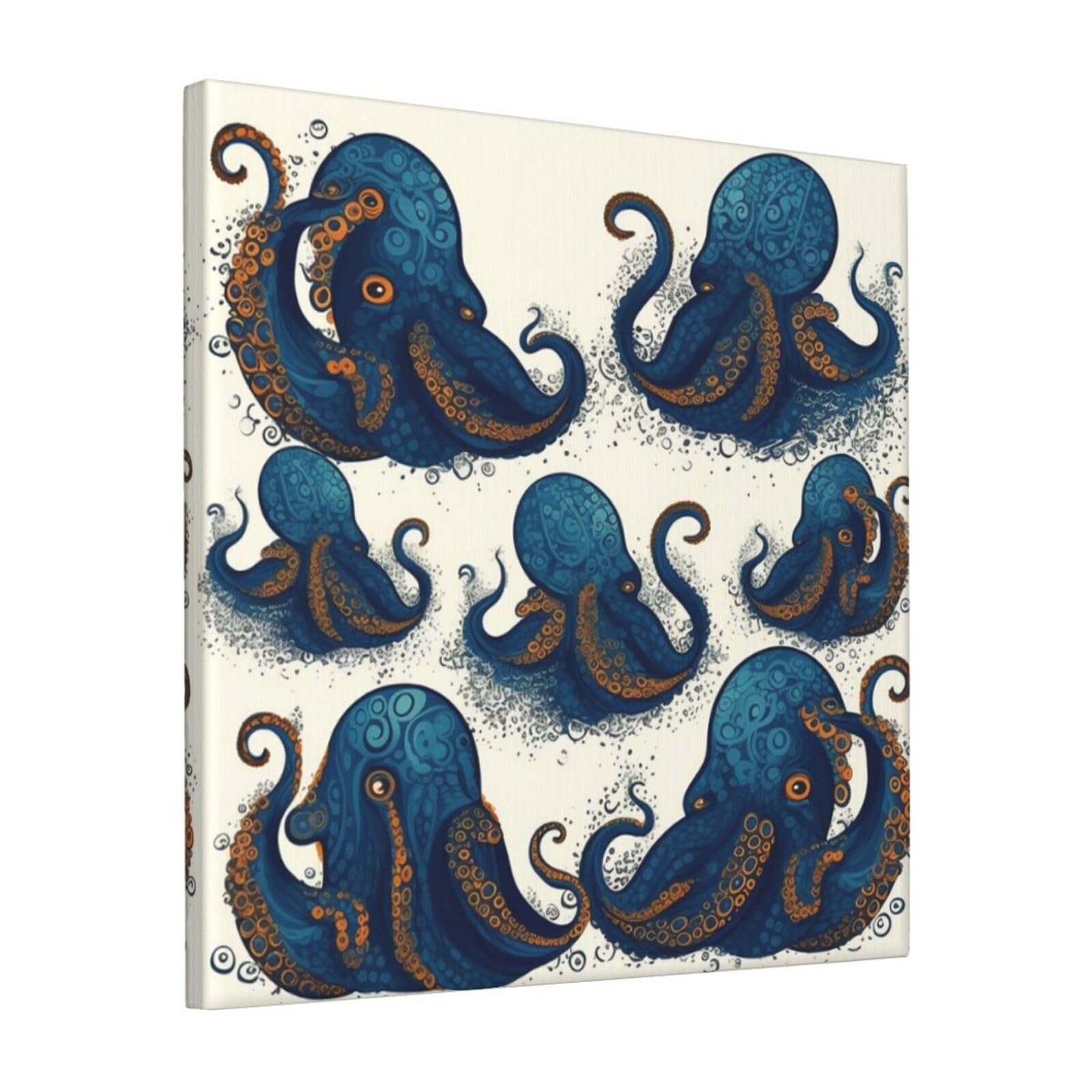 FodPand Tentacles octopus Canvas Wall Art for Living Room Wall Decor 12"x12" Modern Artwork Painting Pictures Hanging Canvas Prints Aesthetic Wall Art for Bedroom Bathroom Office Wallart Decor