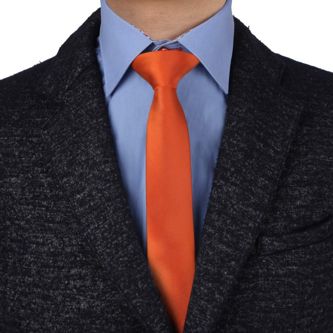 Epoint Men's Fashion Casual Plain Slim Tie Silk Men's Skinny Tie 2"