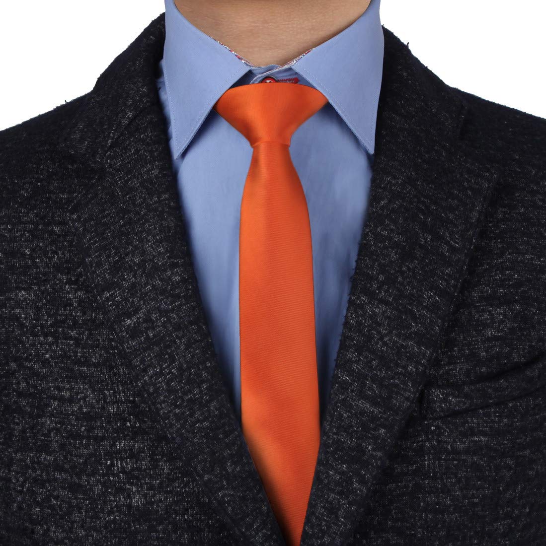 Epoint Men's Fashion Casual Plain Slim Tie Silk Men's Skinny Tie 2"