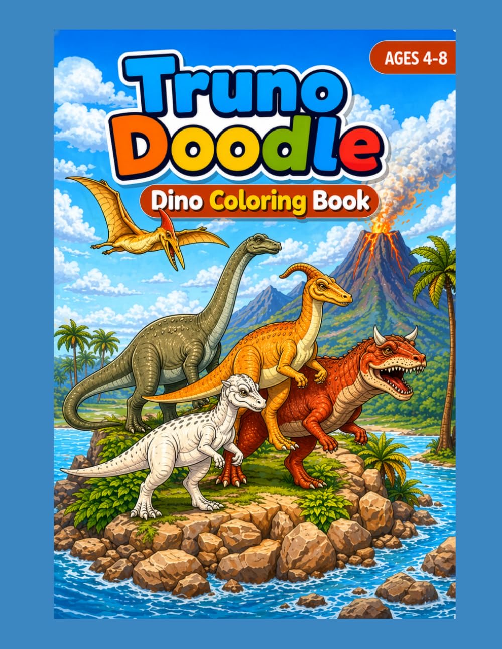 Truno Doodle Dino Coloring Book