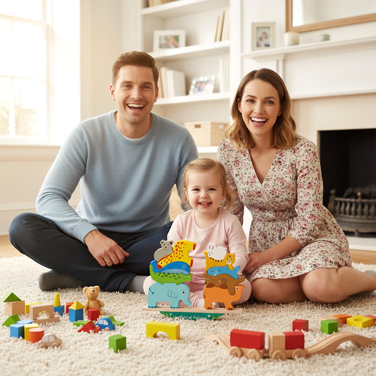 Lotsdonxia Wooden Animal Stacking Toy for Toddlers 1-4 Years - Image 4