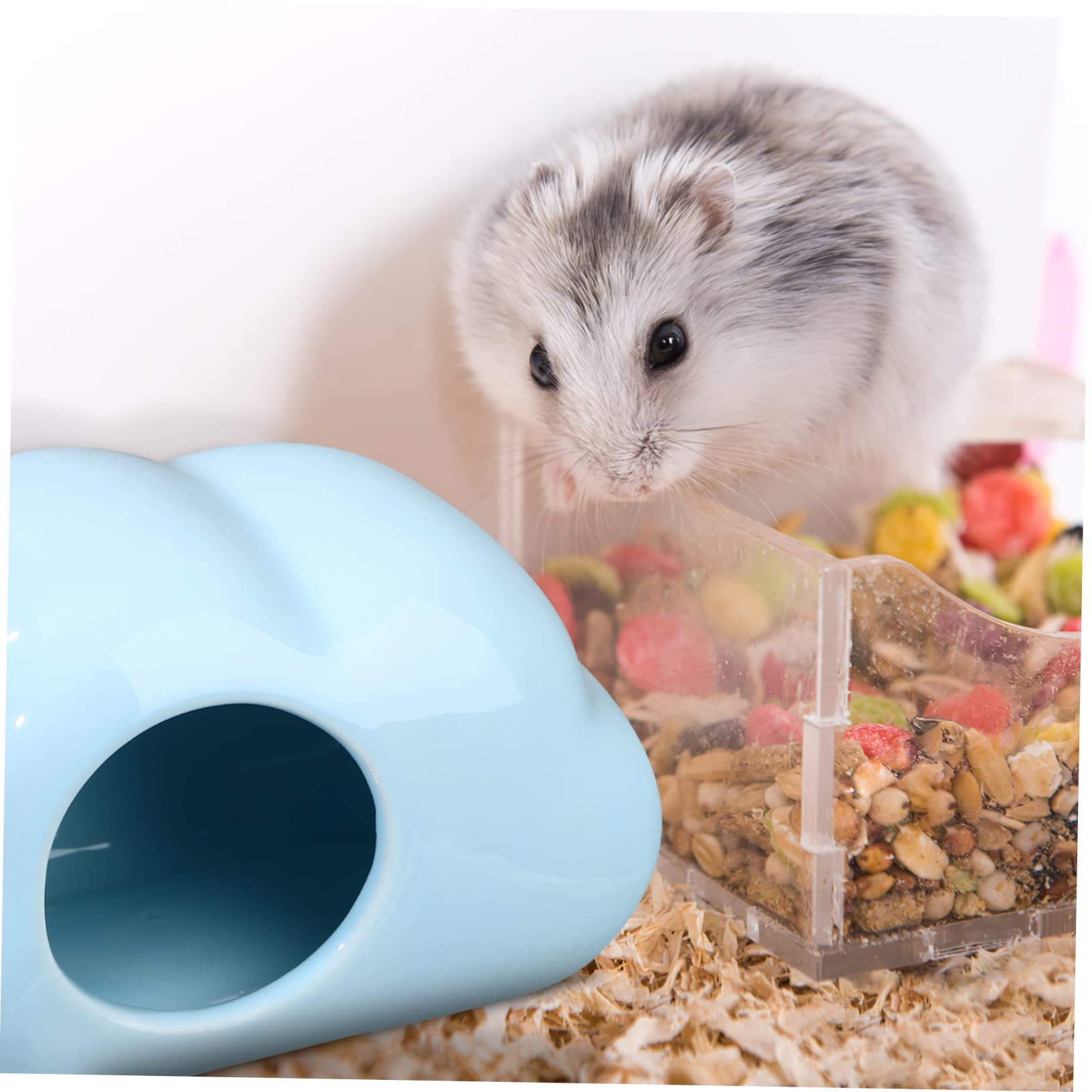 Hamsterhaus für Kleintiere Keramik 2 Stück in Wolkenform