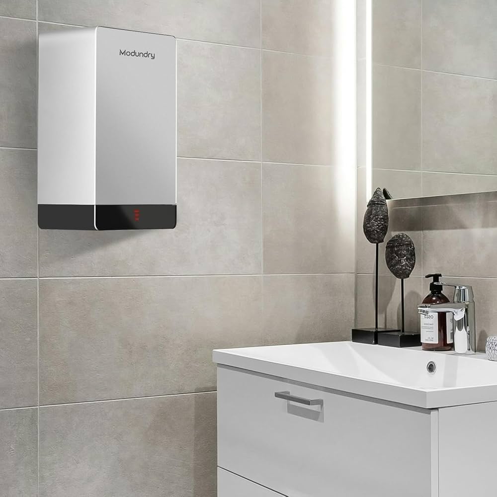 Hand Dryer For Commercial Bathroom Modundry Compact Hand Dryer For Bathrooms, Automatic High Speed Warm Wind Hand Dryer,Low Noise,Electric Hand Dryer For Home Commercial Restrooms,Easy Mitt Dryer