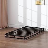 Vista 7 de Box Spring Twin – Muelles de caja de metal resistentes de perfil bajo de 3 pulgadas para cama individual, base de colchón, fácil montaje, funda