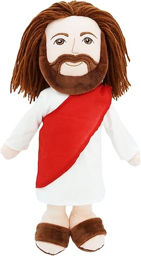 Miniatura 1 de June Garden Figura religiosa de felpa de 14 pulgadas muñeca de peluche de Jesús regalo de bautismo salvador religioso de Cristo