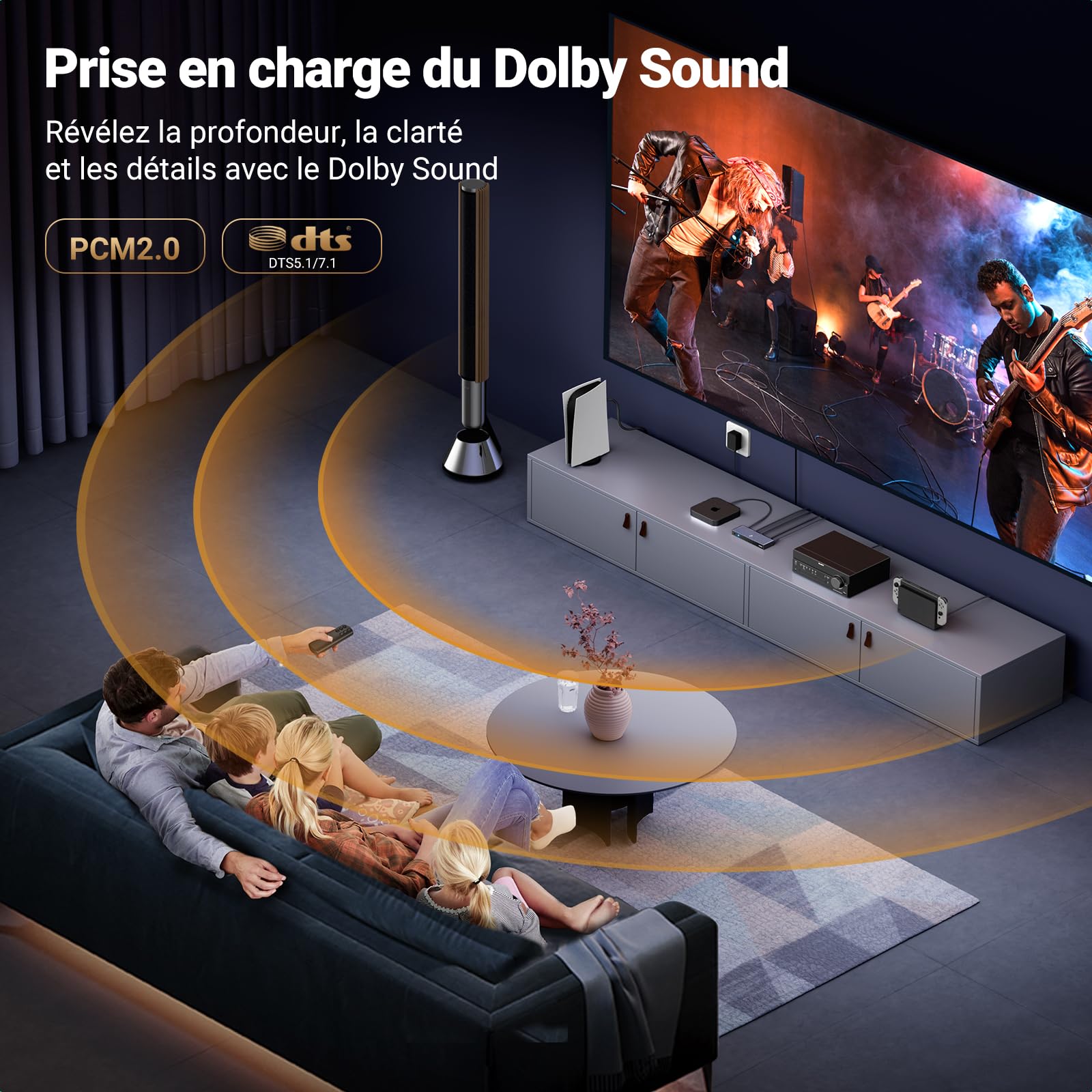 UGREEN Switch HDMI 8K 60Hz 5 Entrées 1 Sortie Commutateur HDMI 3D HDR10 VRR avec Télécommande Compatible avec PS5 PS4 Xbox One 360 TV Stick Box Chromecast Lecteur Blu Ray DVD HDTV Écran Projecteur