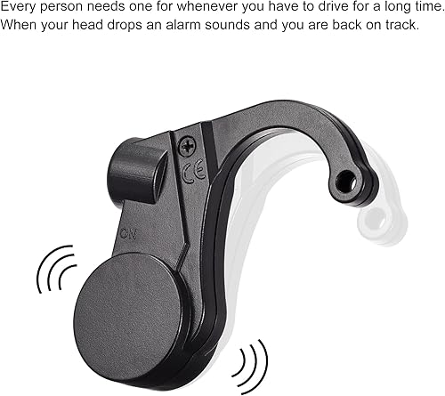 Miniatura 4 de MECCANIXITY Conducir Doze recordatorio anti sueño alarma 80dB J en forma de plástico negro