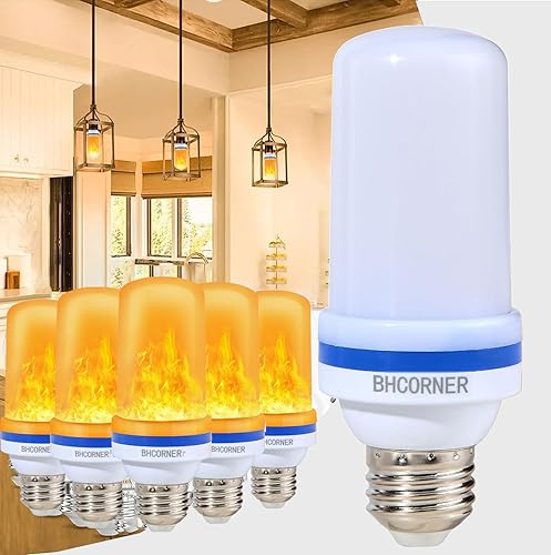 Miniatura 8 de BHCORNER Bombillas LED más pequeñas de llama morada, bombillas decorativas de Halloween, base E26E27, bombillas parpadeantes moradas navideñas para