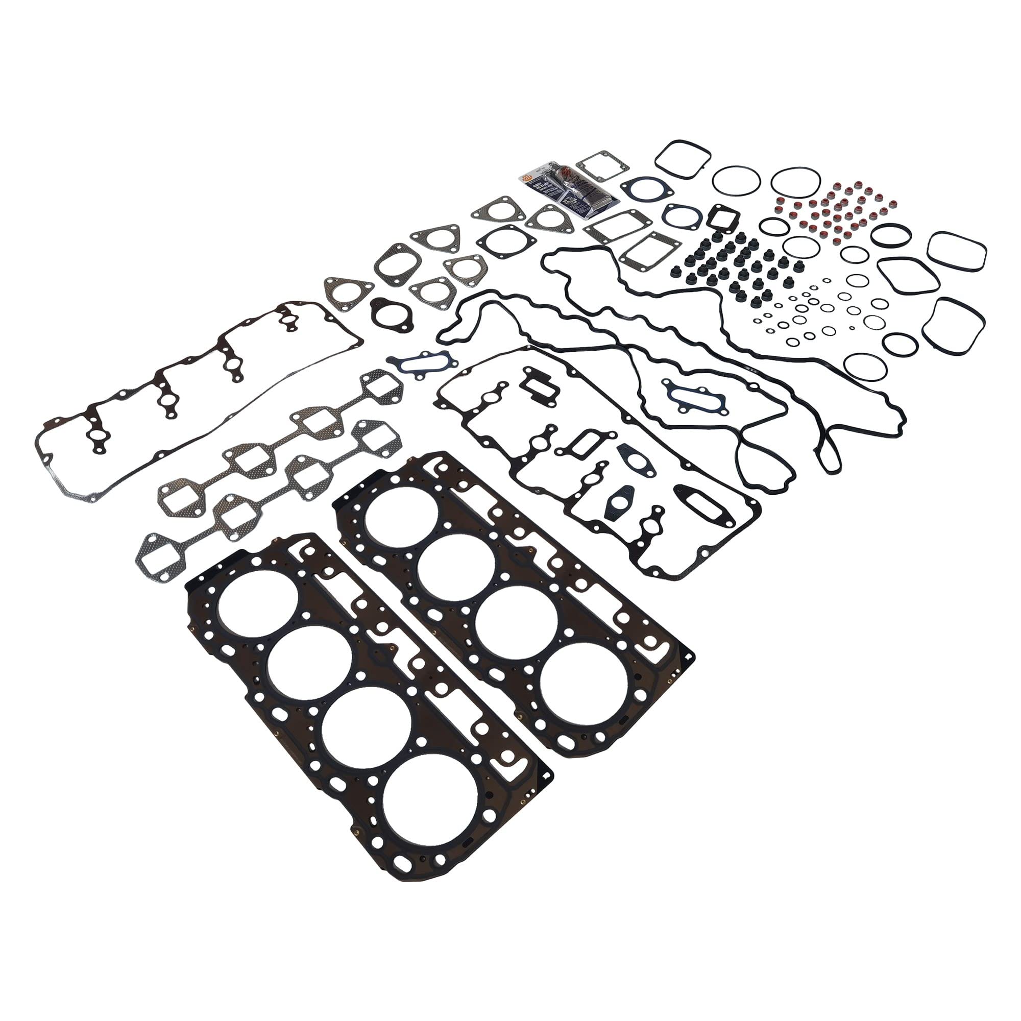 Partsflow Head Gasket Set 0.037 Thick For Chevy C4500 C5500 Kodiak For Chevy Express 2500 3500 For Chevy Silverado For Chevy Silverado For GMC Savana For GMC Sierra For Hummer H1 6.6L V8 (32 Valve)