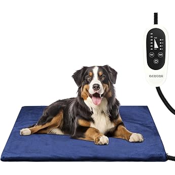 Pet Heating Blanket for Dogs Cats Heating Pad with Timing and Temperature Adjustable Heating Mat for Newborns Small Cats and Dogs 45 x 70 cm