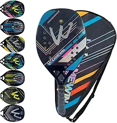 Raquete Beach Tennis Carbono 3K Profissional Com Capa Protetora Leve e Equilibrada