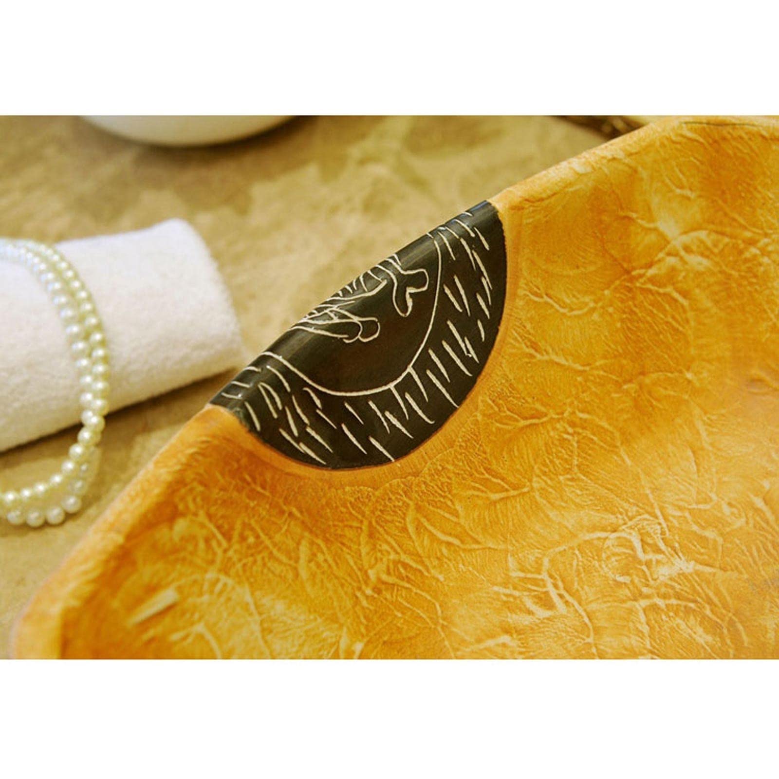 Umywalka wpuszczana do łazienki Vintage zlew łazienkowy blat zlewu sztuki kwadratowy naczynie porcelanowy zlew łazienkowy 16.1 "x16.1" x5.3" Umywalki łazienkowe(A)