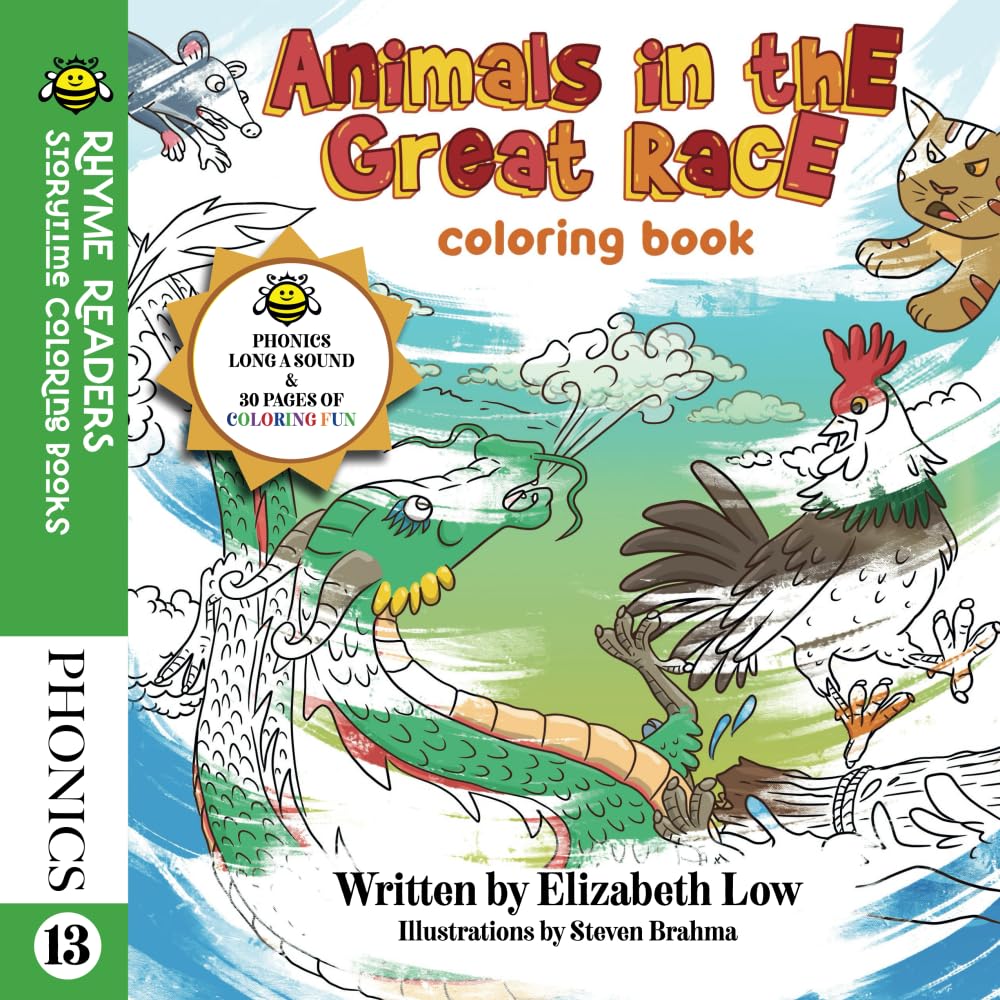 Animals in the Great Race Coloring Book (Rhyme Readers: Storytime Coloring Books)
