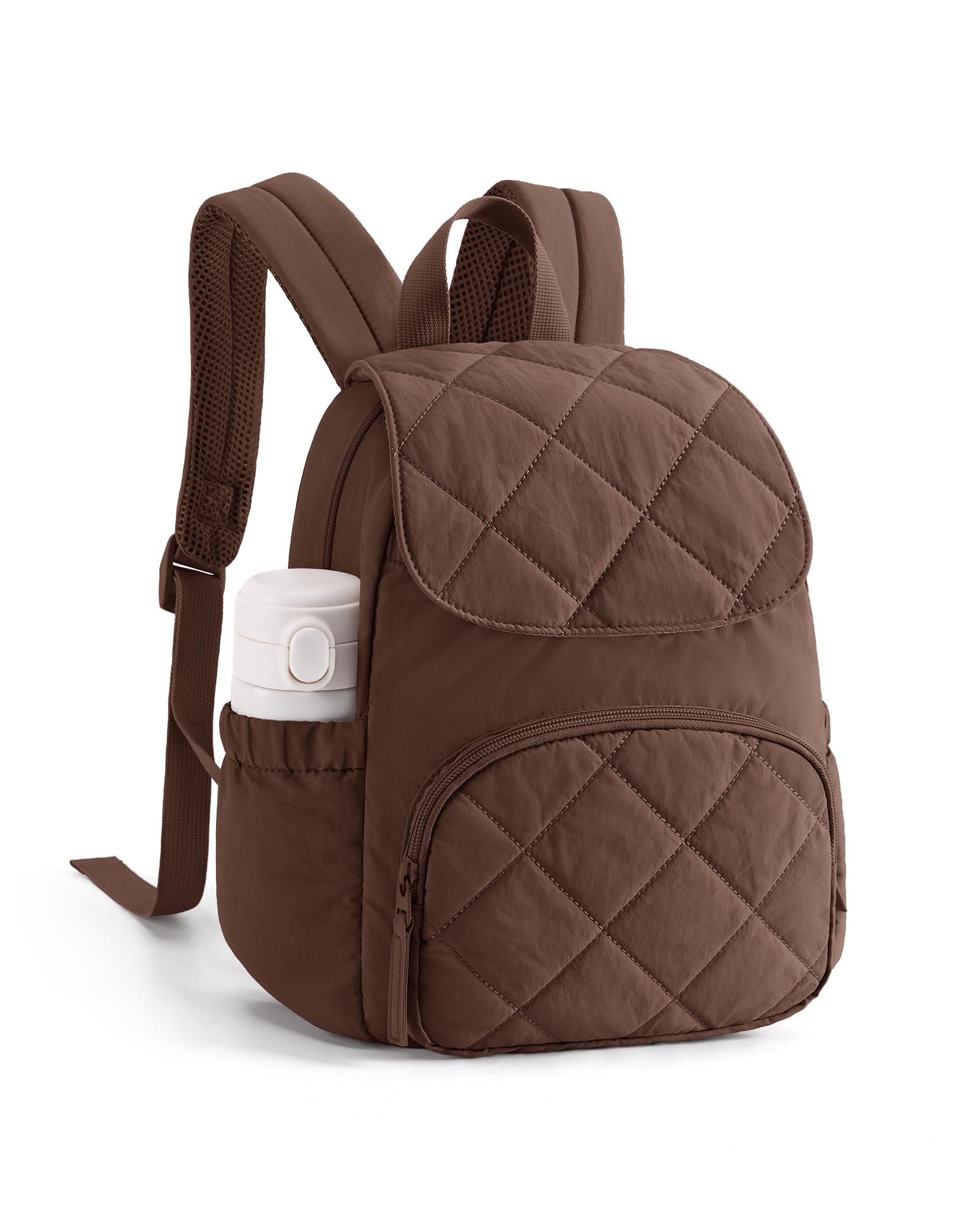 Mini Backpack for Women, Cute Puffer Flap Daypack Purse
