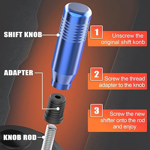 Miniatura 2 de aikeec Gear Shifter Knobs with Adapter Compatible with Logitech G27 G29 G920 G923 Driving Force Stick Sim Racing Game Aluminum Shift Knob Gear
