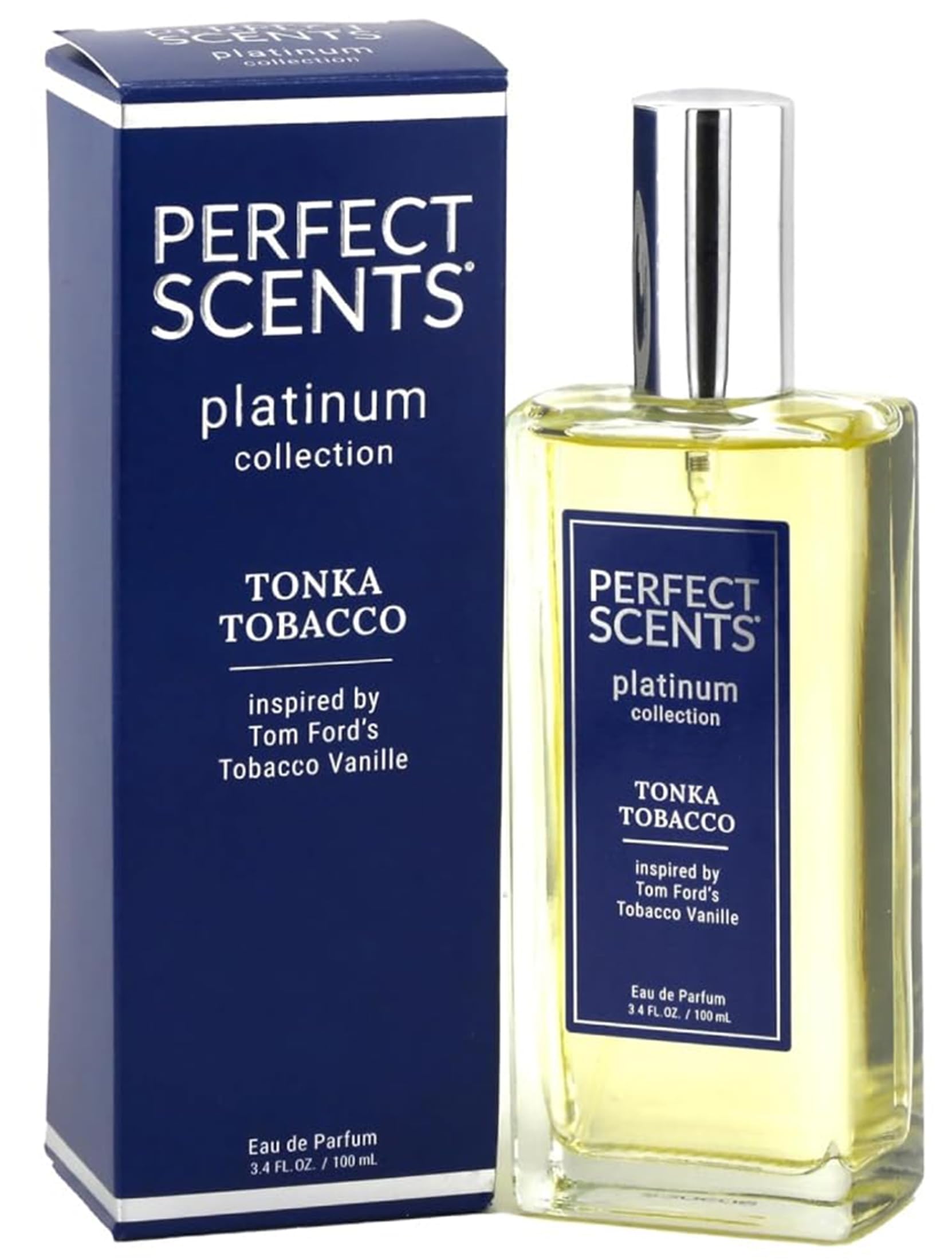 Perfect Scents Fragrances | Inspired by Tom Ford’s Tobacco Vanille | Platinum Collection | Tonka Tobacco | Unisex Eau de Parfum | Paraben & Phthalate Free | Never Tested on Animals | 3.4 Fl Oz