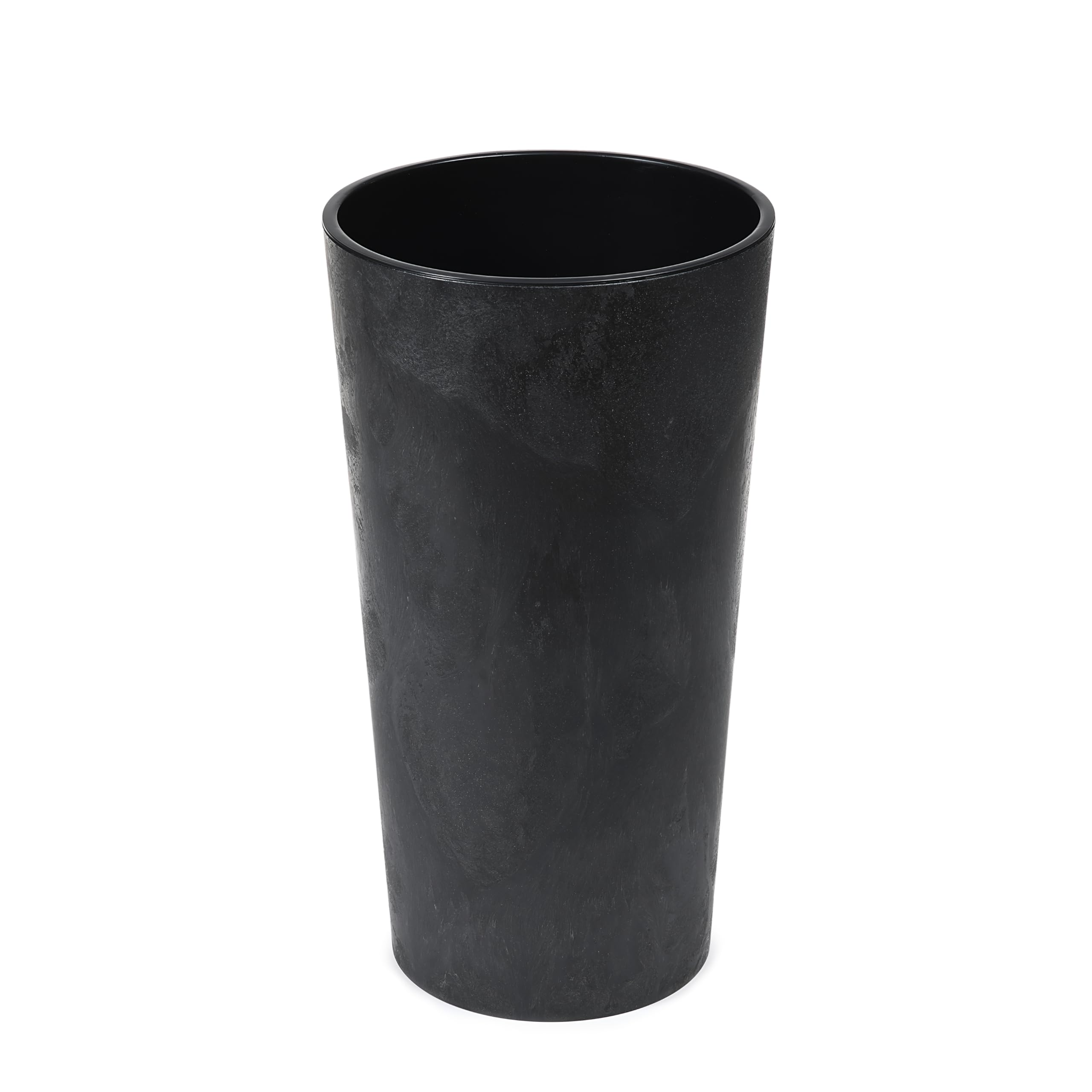 Tymar Kolumna do sadzenia, wysoka doniczka do wnętrz, donica, duży pojemnik na kwiaty, osłonka (Beton Czarny; ø 40 cm)