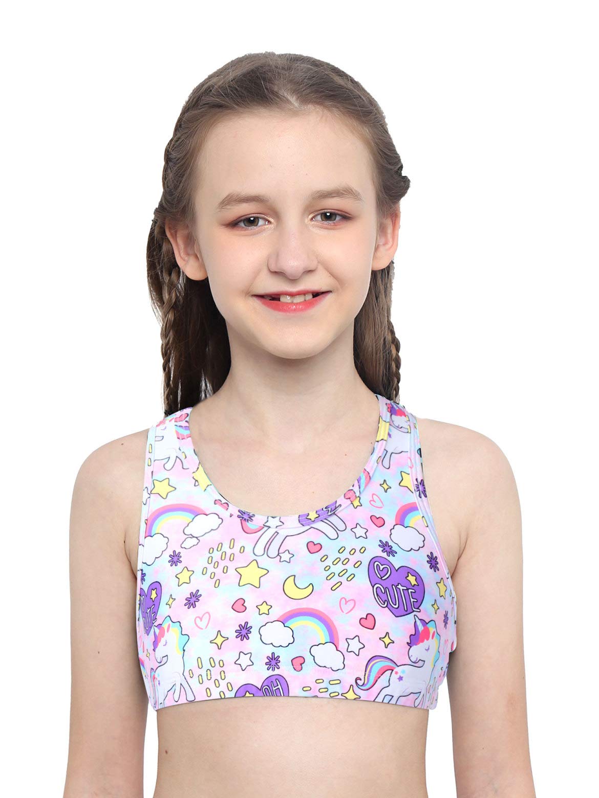 Mädchen Sport Crop Top - ärmelloses Bustier Für Yoga Und Fitness