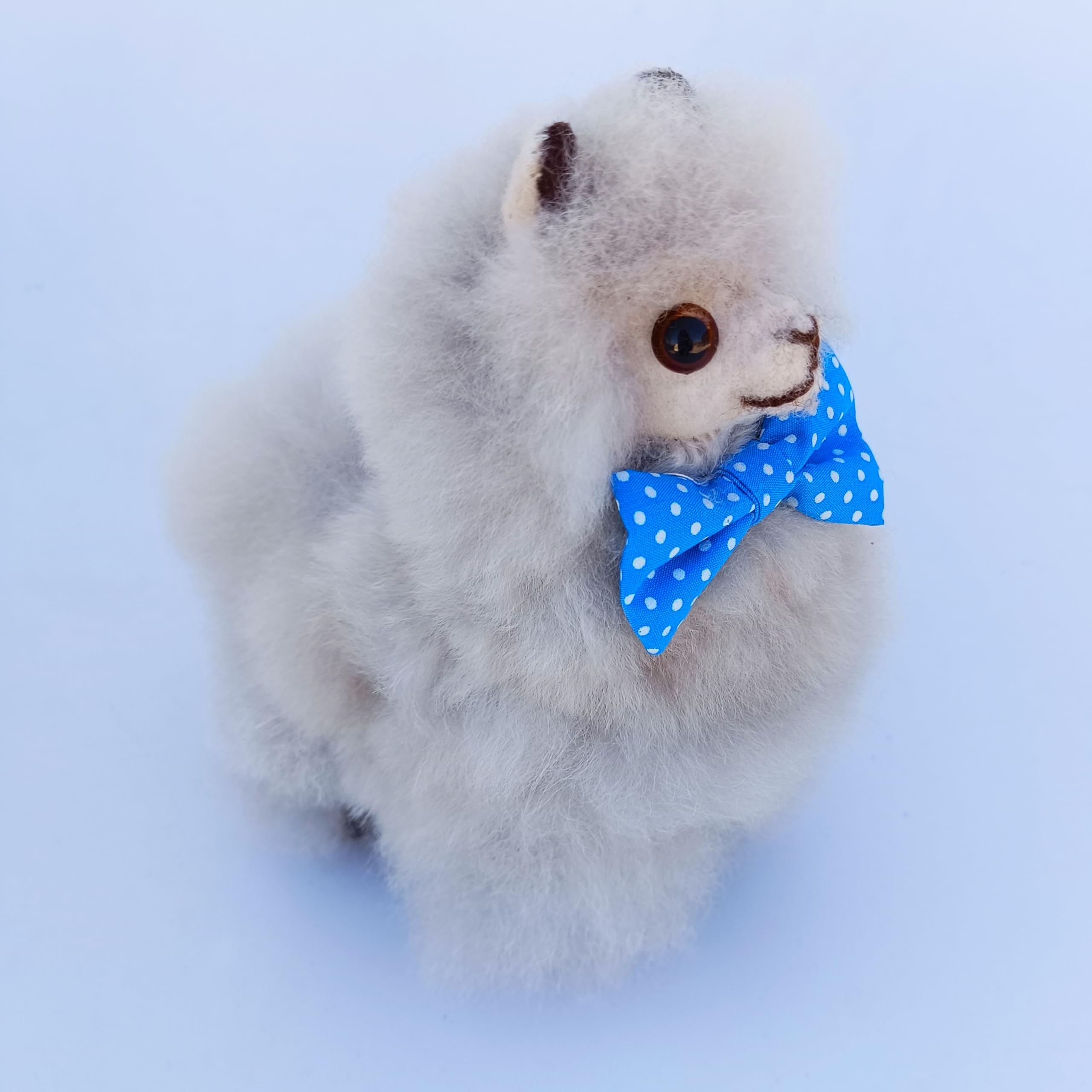 7.5 in GRAY ALPACA ORNAMENT HANDCRAFTED ON REAL ALPACA