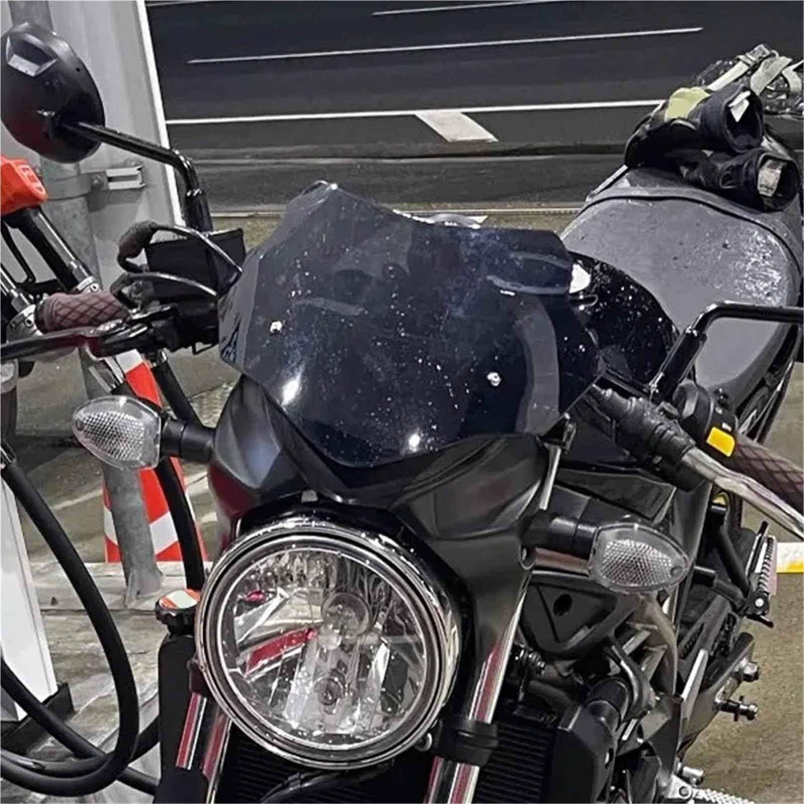 Pasuje do Suzuki SV650 SV 650 2016-2025 Akcesoria motocyklowe Szyba przednia Wiatroszczelna Deflektor szyby przedniej(Black)