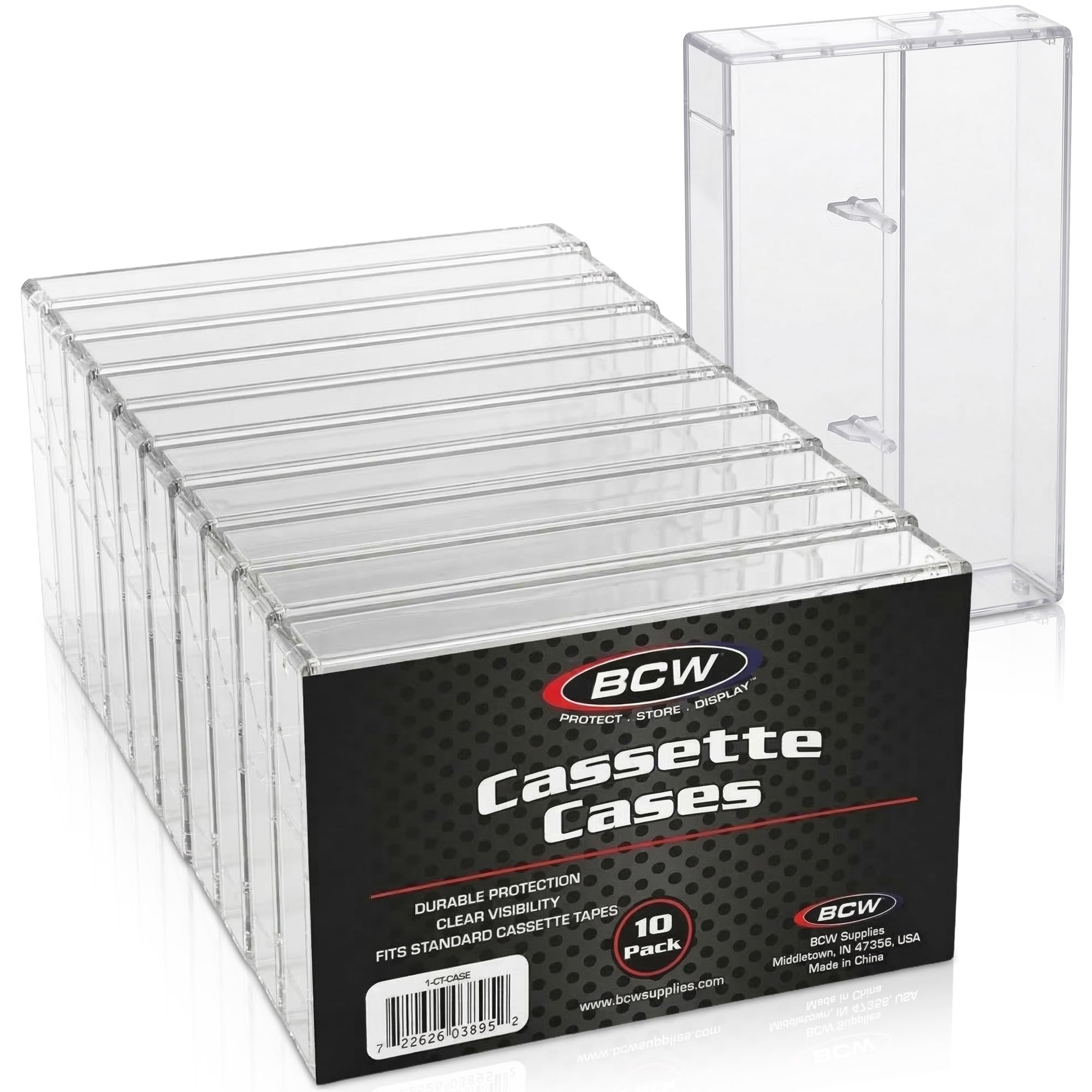 Amazon | BCW カセットテープケース – 10個パック (クリア) | 交換用