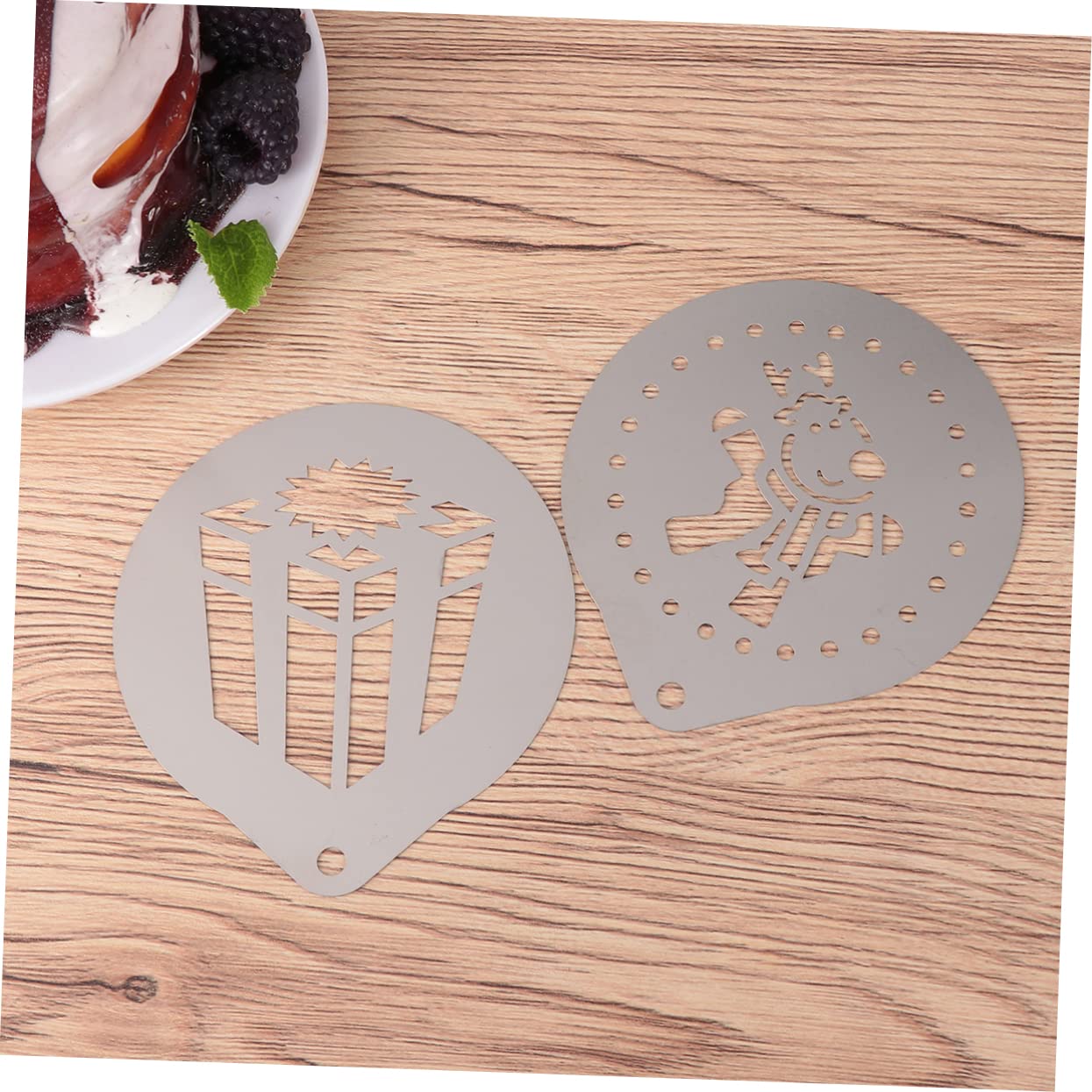 TOPBATHY 3juegos Plantilla De Café Inoxidable Para Latte Art De Moldes De Decoración Leche Para Cappuccino y Café Casa
