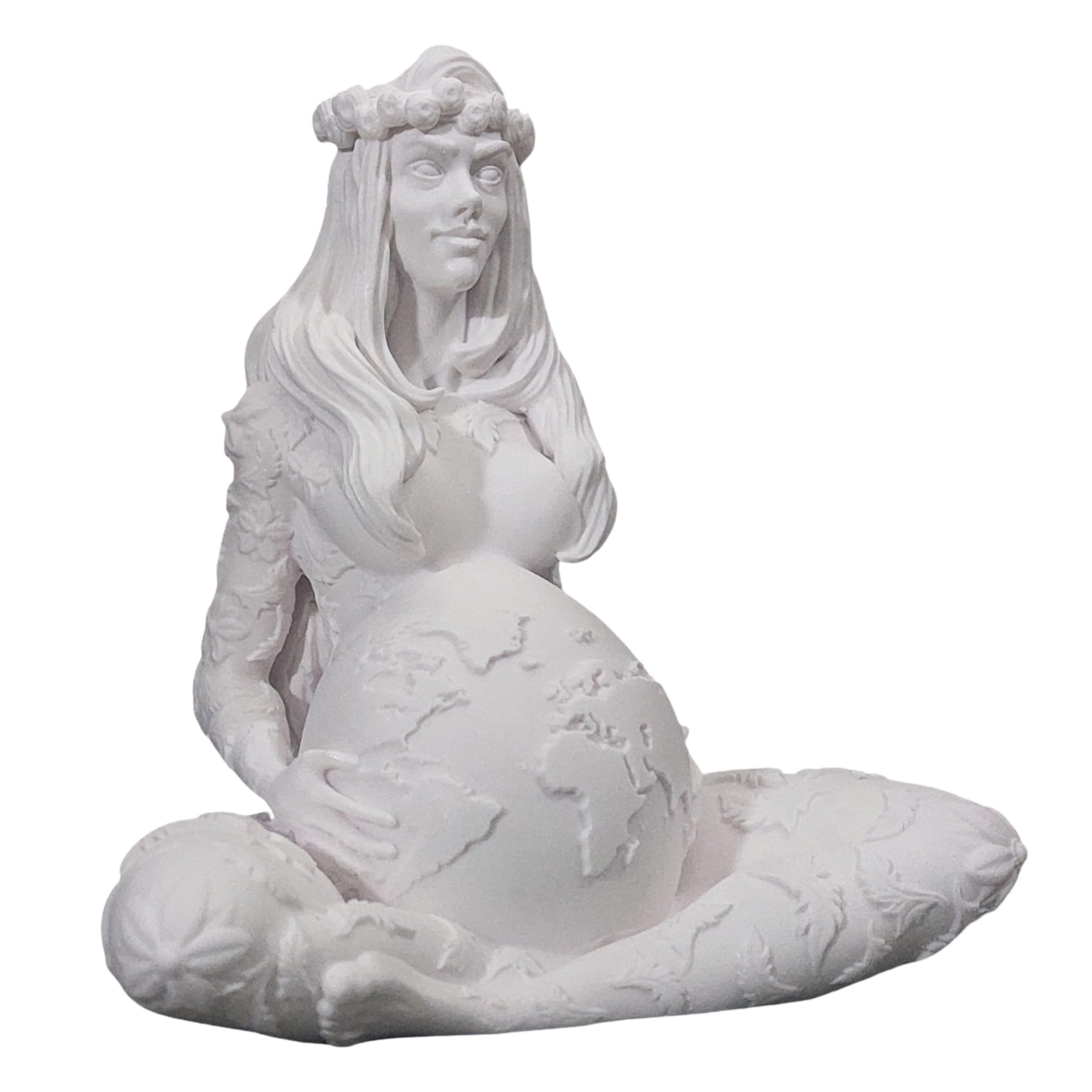 Gaia Matka Ziemia Statua Alabaster Figurka Natura Symbol Rzeźba