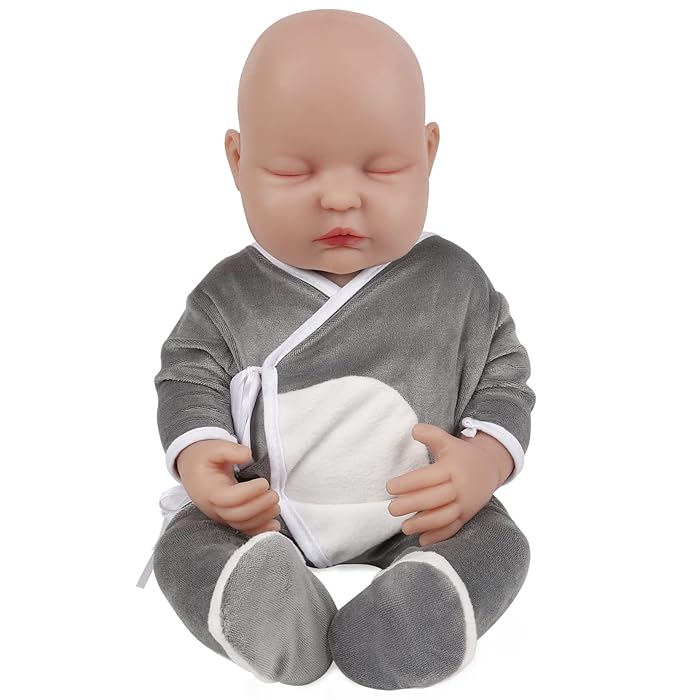 Buy Vollence 18 inch Sleeping Full Body Silicone Baby Dolls, Not Vinyl
