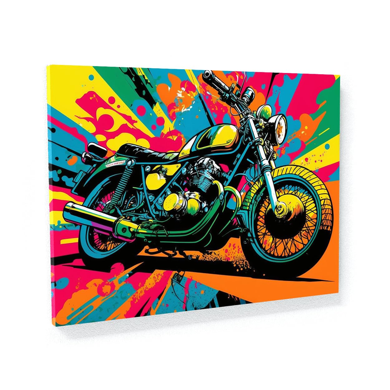 Amazon.com: Sense Canvas Motorcycle Bright Pop 31 Canvas Art