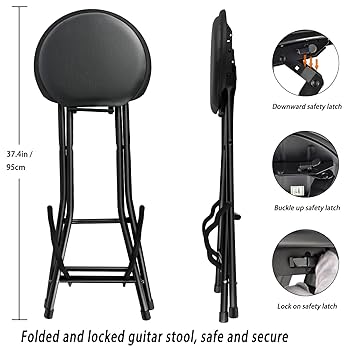 Amazon.com: EASTROCK Portable Guitar Stool with Guitar Stand