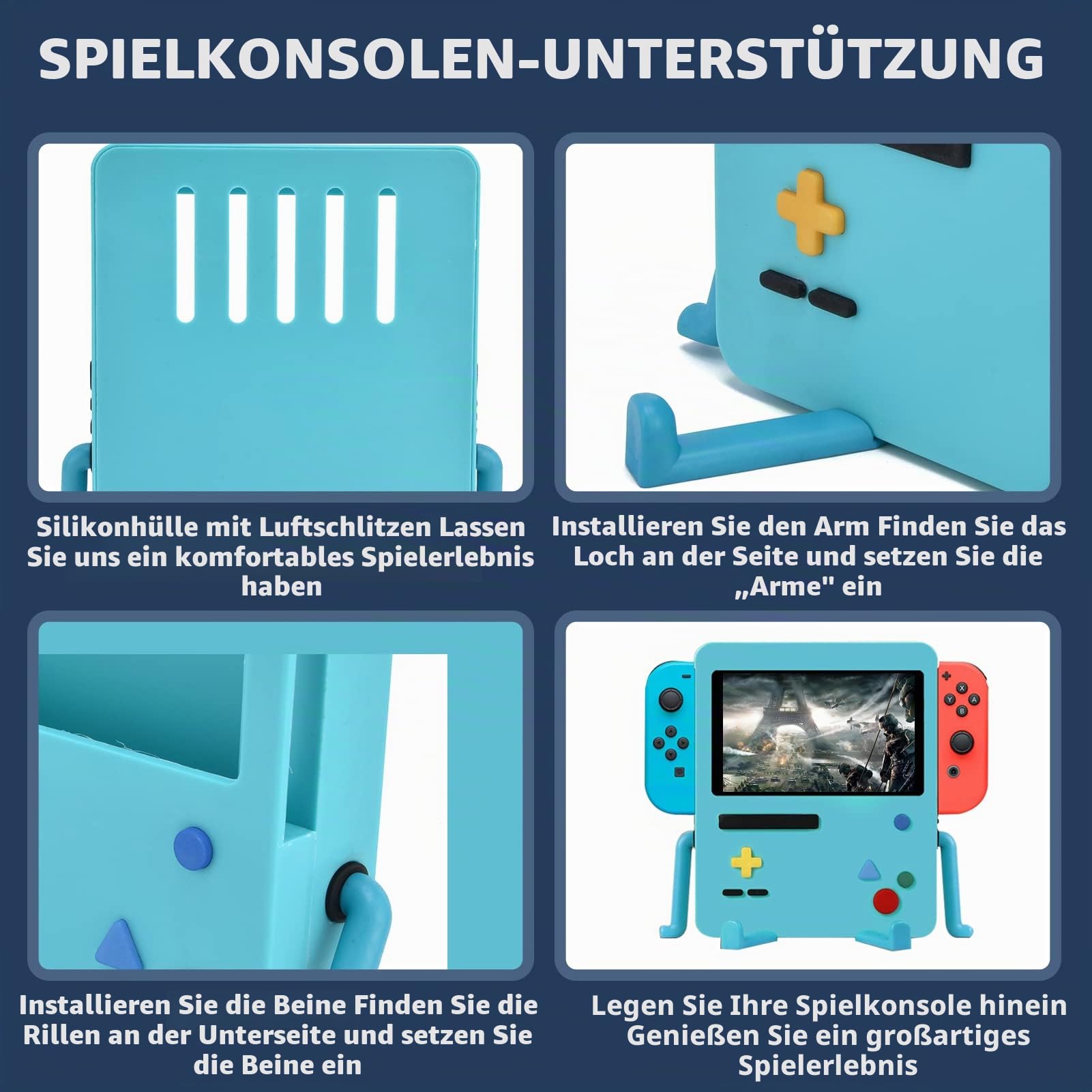 Nintendo Switch Ständer Zubehör Cartoon Niedlich Schutzhülle für Switch Portable Videospielständer Halter