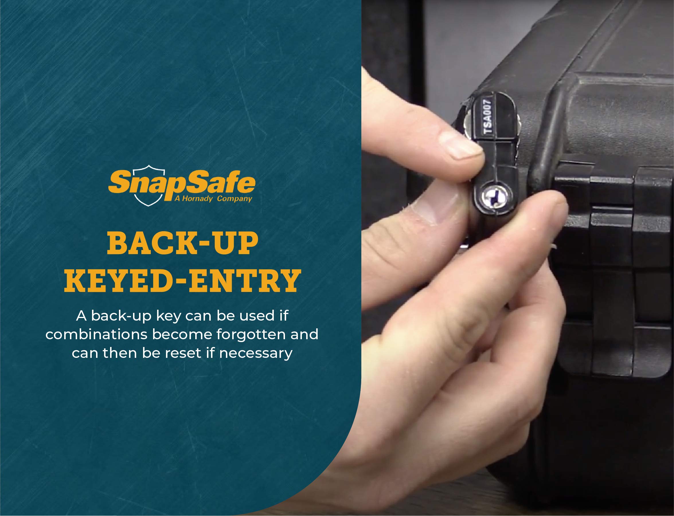 SNAPSAFE Certificado por Tsa 4 dígitos candado con grillete de "de grosor" arma de fuego casos equipaje mochilas ordenador Bolsas candado de combinación