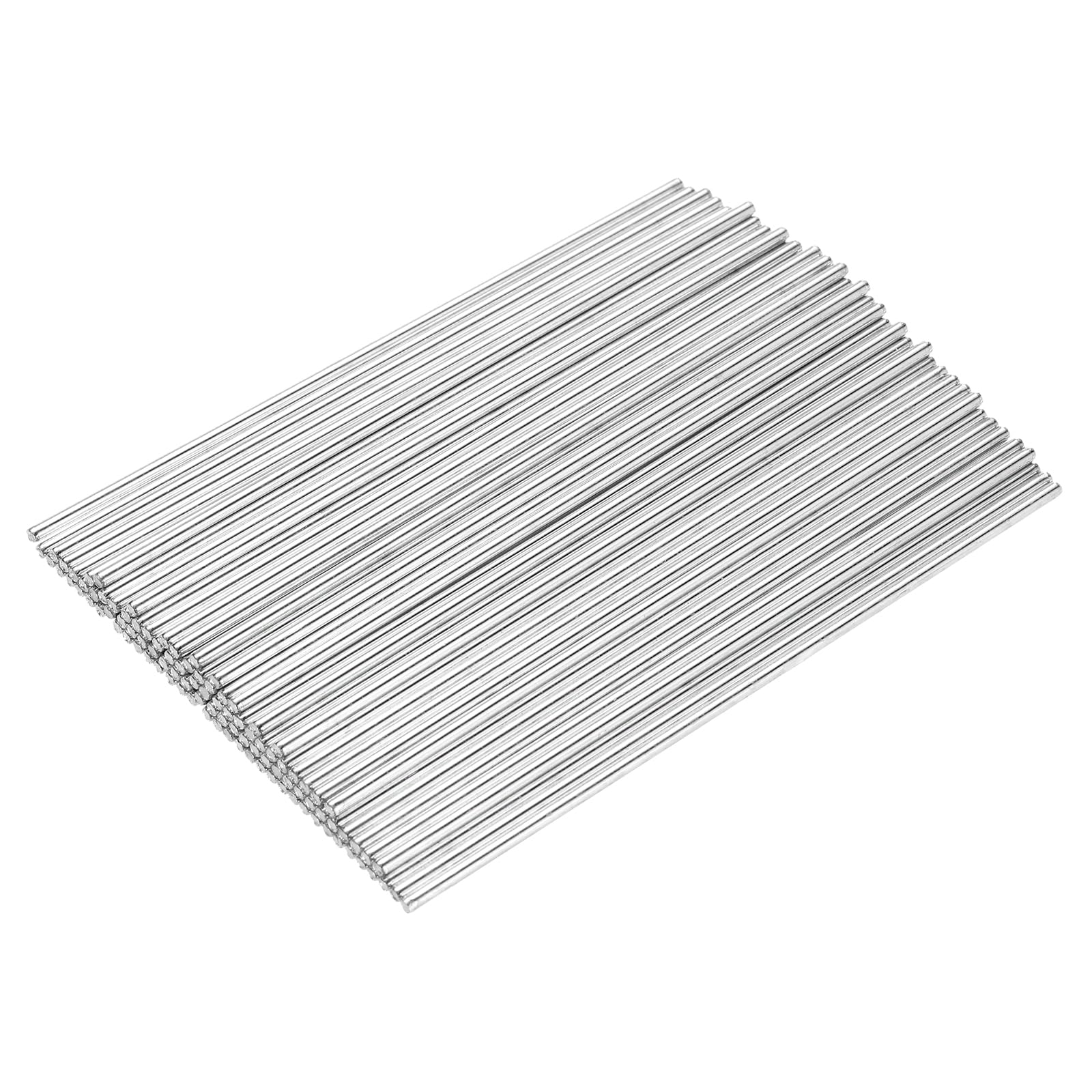 sourcing map 100pcs 2mmx100mm Toys Shaft Round Rod Iron Shaft Silver — image 1