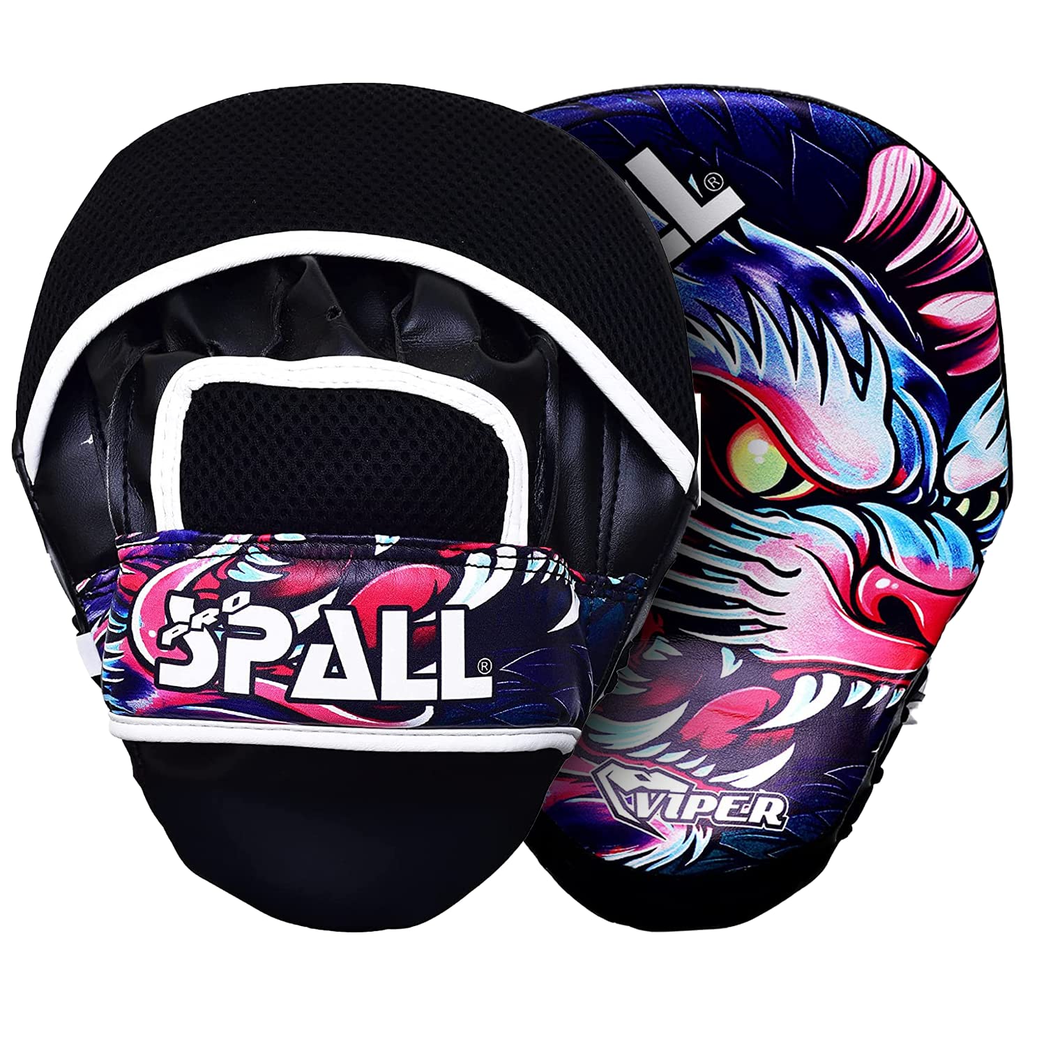 Spall Pro US Curved Boxing Pads - Boxing Mitts and Pads, Muay Thai MMA Focus Boxing Mitts Suitable for Boxing, Kickboxing, Karate, and Martial Arts