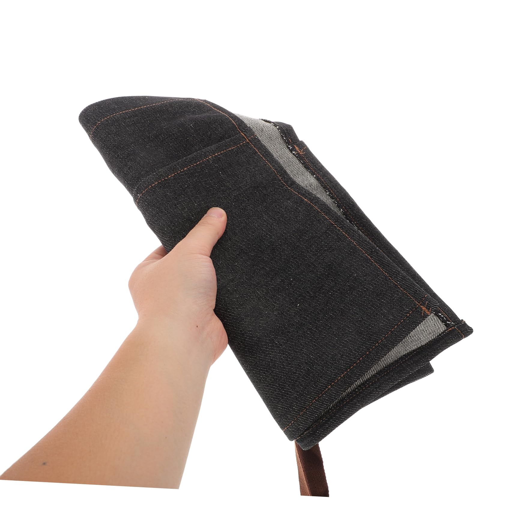 ULTECHNOVO 4 Piezas Delantal de Cintura de Mezclilla Corto con para y Resistente para Restaurantes y Cocinas Negro