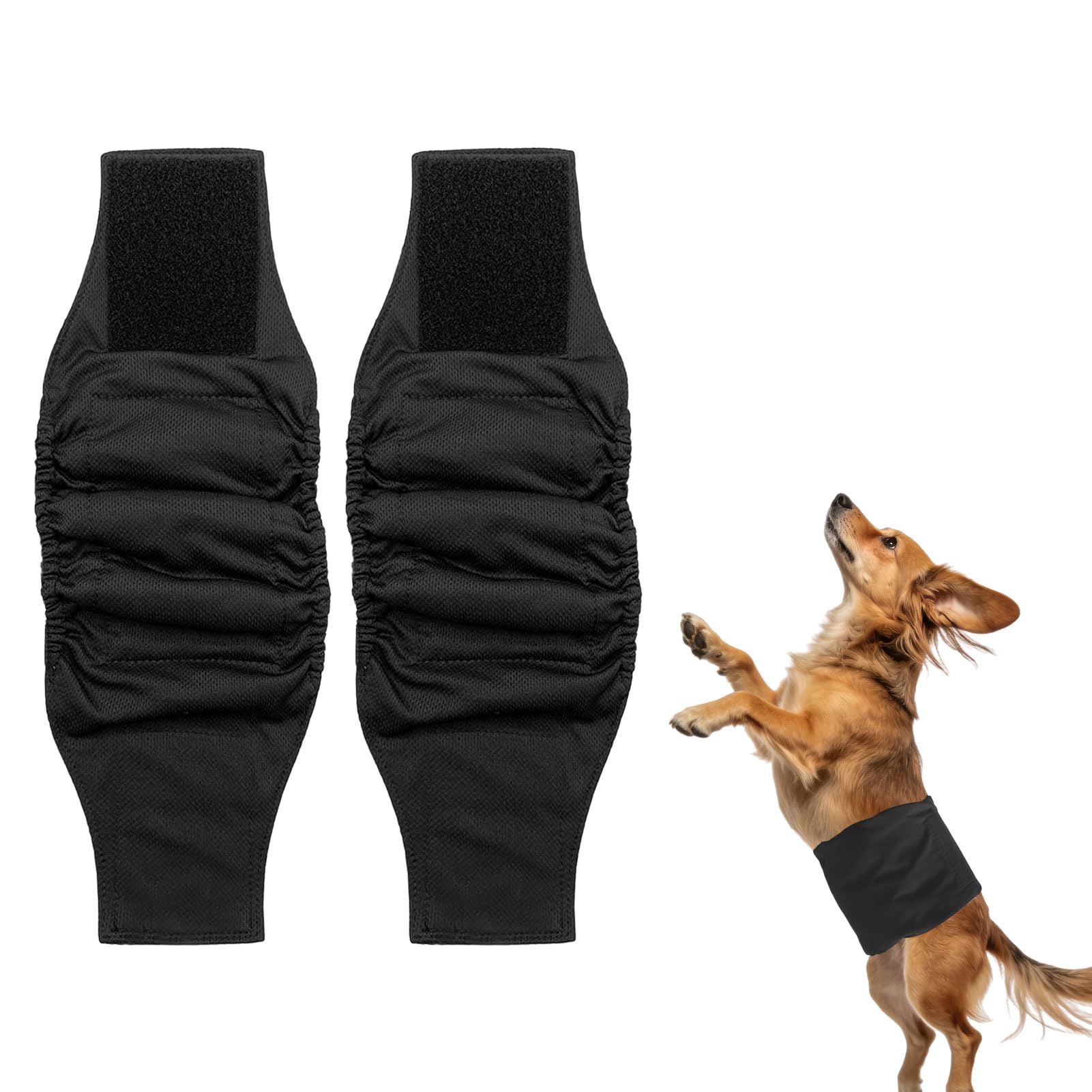 Dog Nappies Male, 2 Pcs Dog Belly Bands Male, Belly Bands for Small and Medium Dogs, for Incontinence Pet(M)