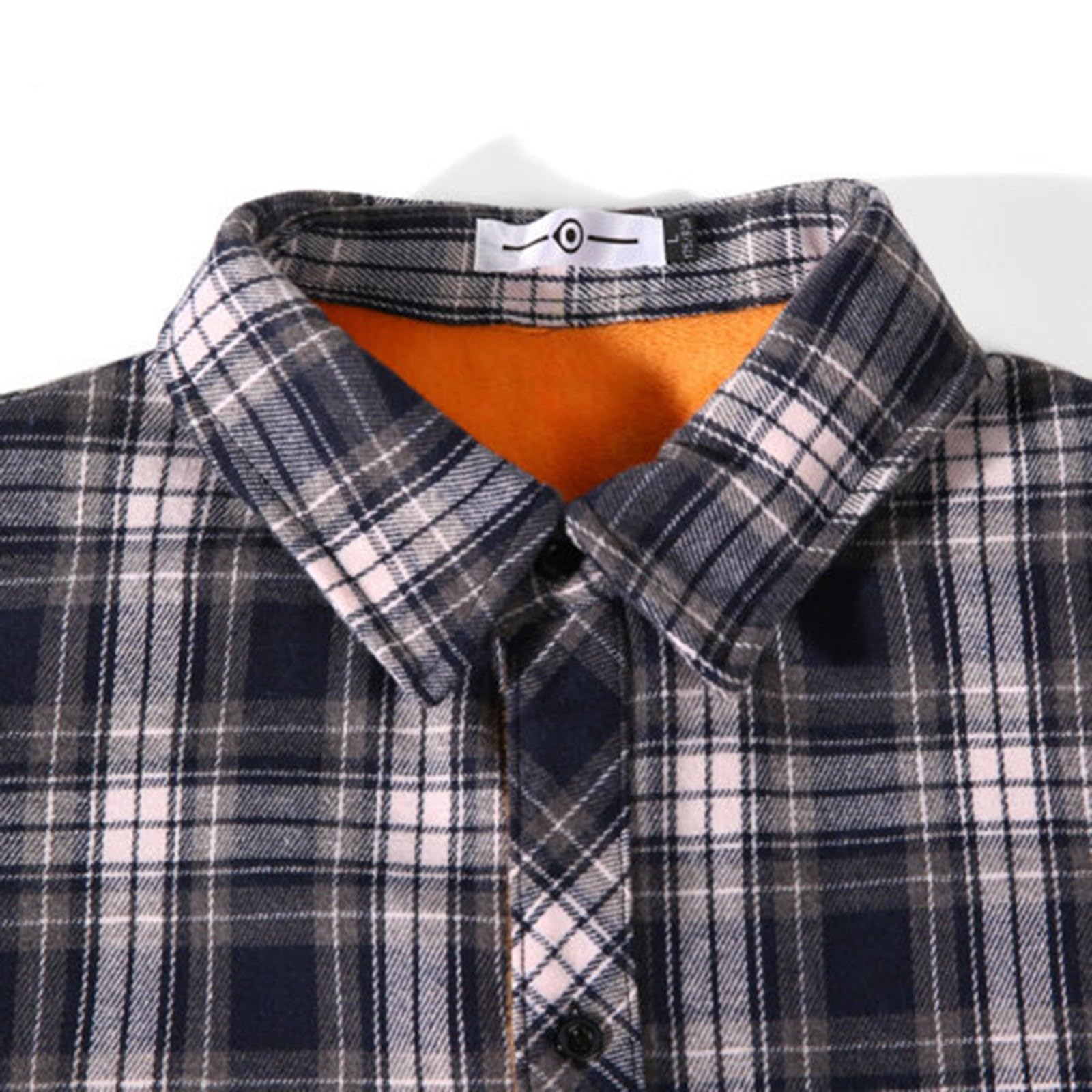 Generisch Camisa de franela para hombre de forro polar, camisa de manga larga, informal, camisa de leñador, camisa de algodón, camisa de trabajo, camisa de franela para el tiempo libre