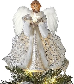 Christmas Tree Topper Angel, Angel Pendant Christmas Tree Topper, Light Up Christmas Tree Angel Topper With Wings, For Christmas Tree Ornaments