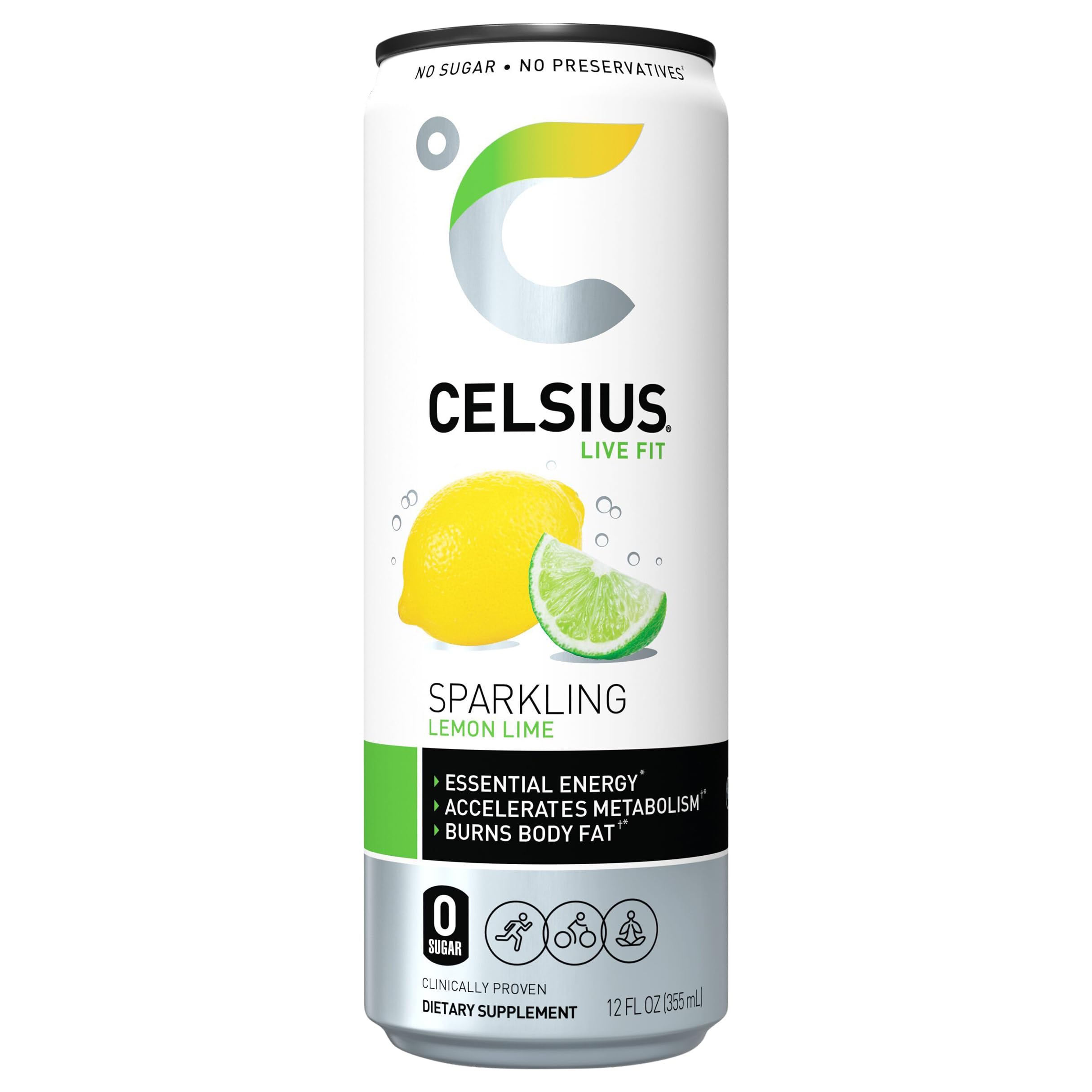 Celsius, Lemon Lime, 12 Ounce