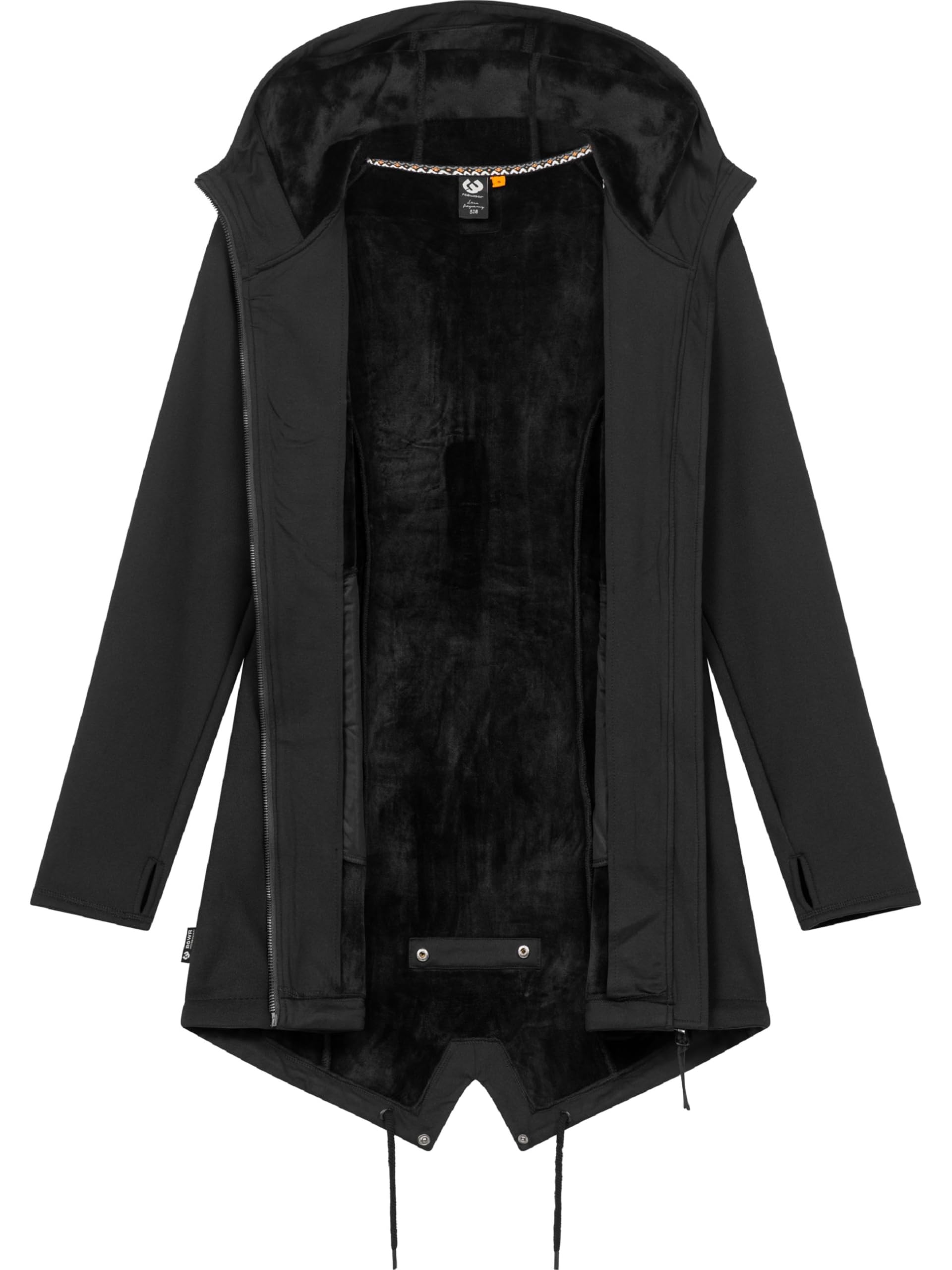 Ragwear Damen Kurzmantel Softshellmantel mit super kuscheligem, warmem Fleece-Innenfutter Wingi YOUMODO XS-3XL